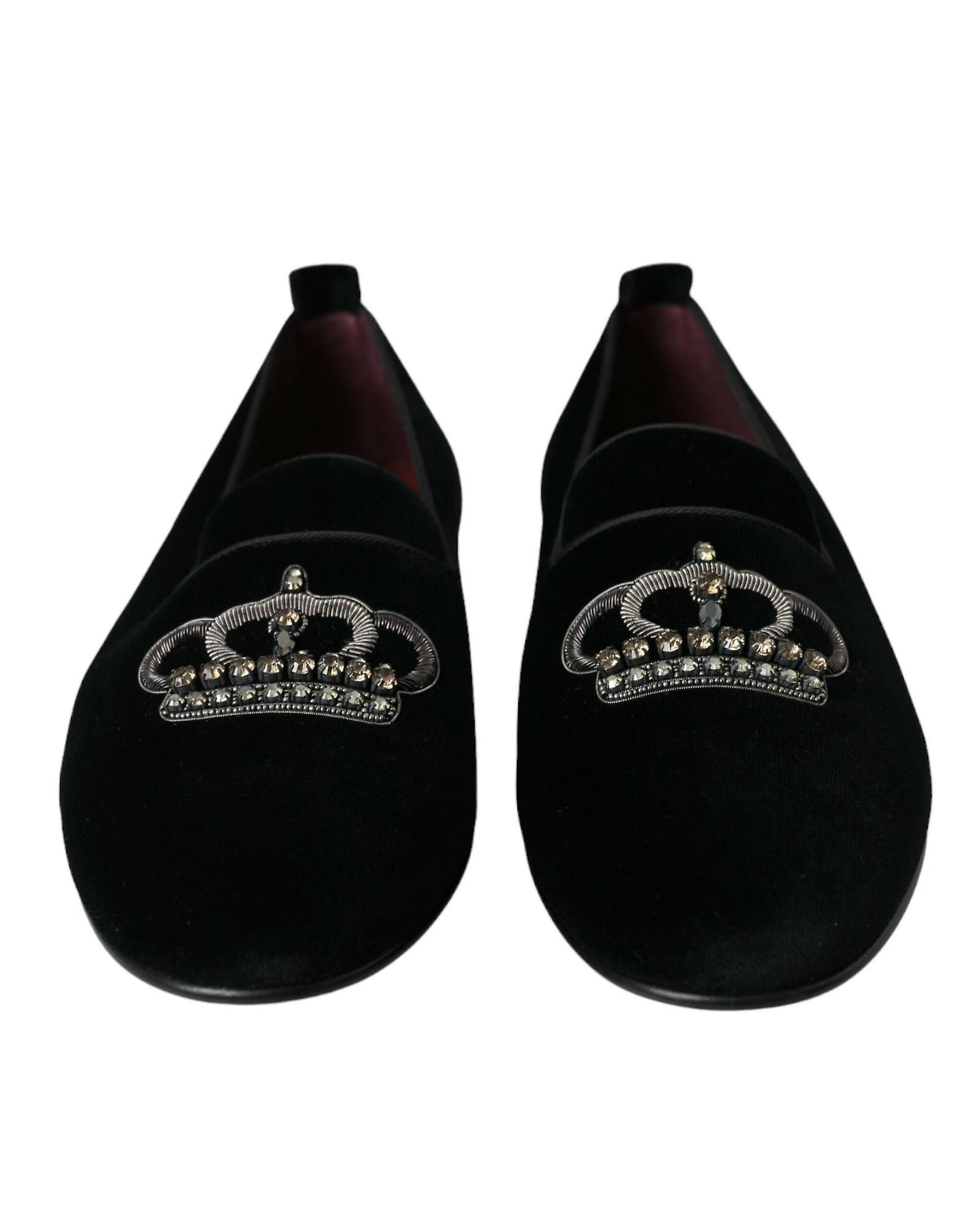 Dolce & Gabbana o1y0125 Velvet Loafers in Black Size US 7 / EU 40 - 5 Thumbnail