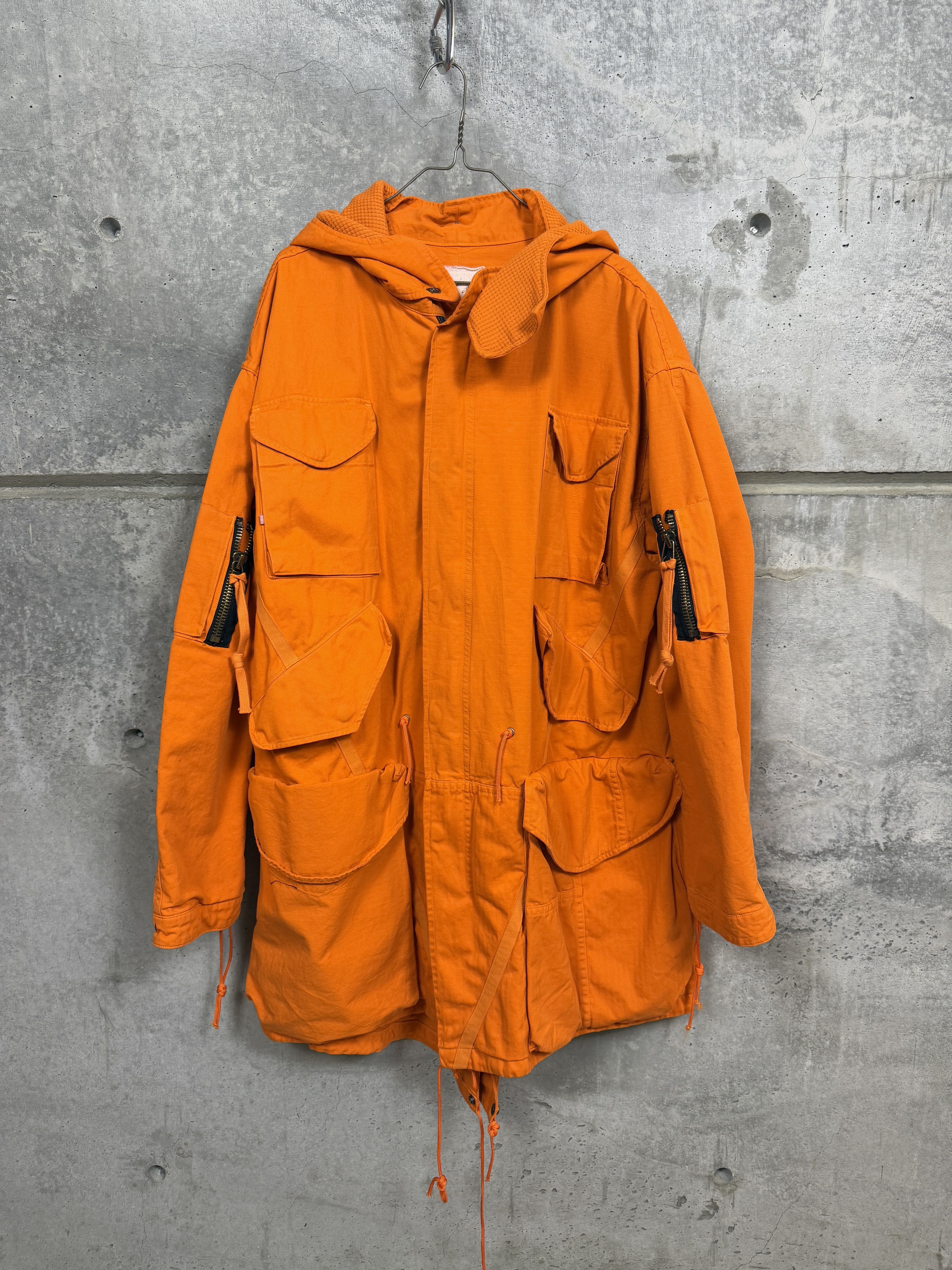 Greg Lauren $1350 Greg Lauren Sample Orange Fishtail Parka Size US XL / EU 56 / 4 - 5 Thumbnail