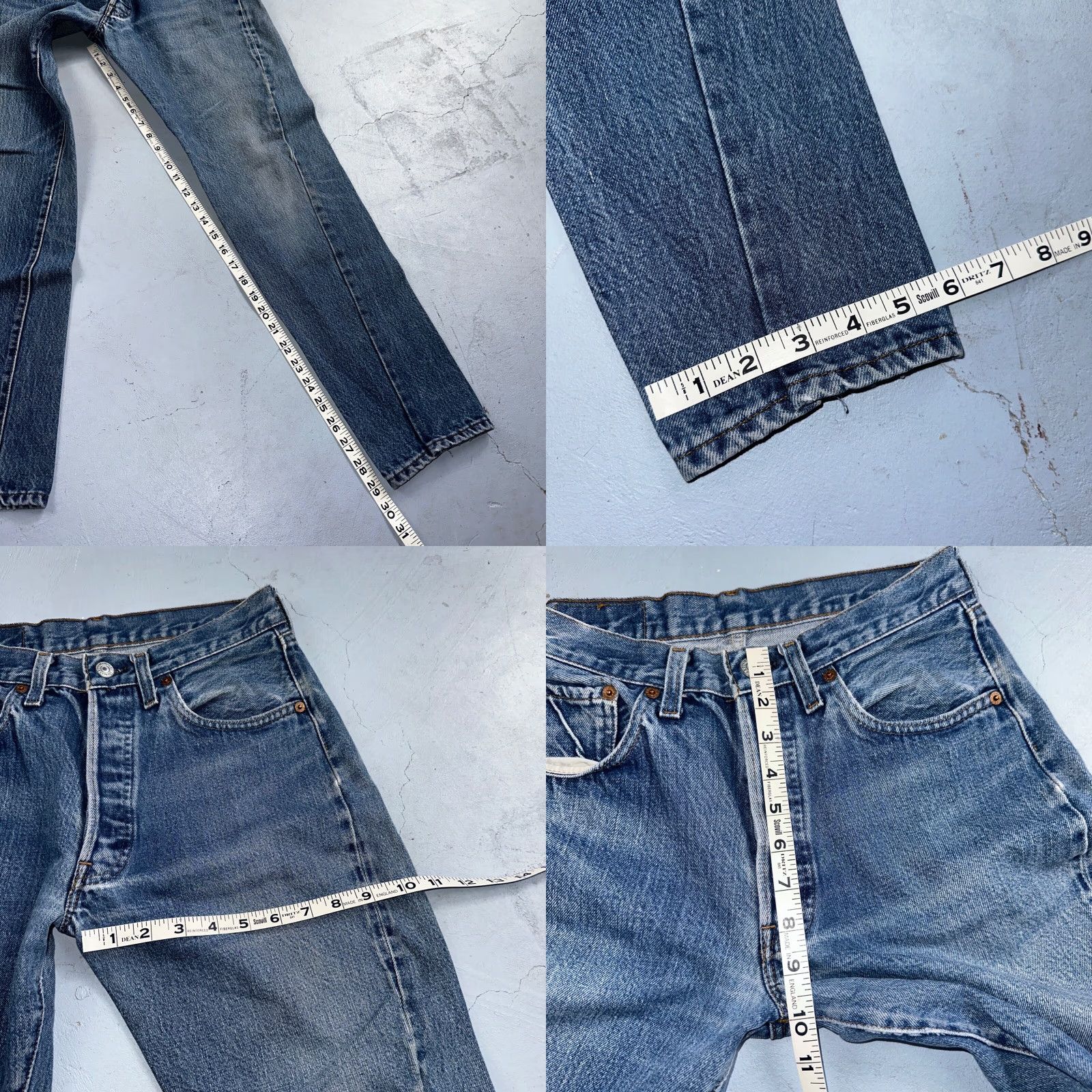 Levi's Levis 501 XX Vintage 80s Redline Selvedge USA Jeans Skinny Act 28X30 Denim Blue Cotton Button Size US 28 / EU 44 - 8 Thumbnail