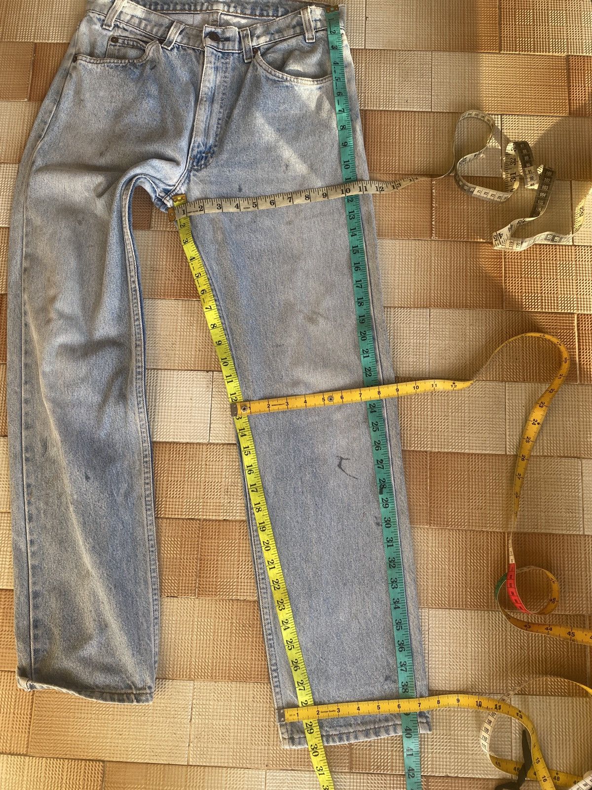 Levi's Vintage Clothing × Vivienne Westwood Vintage levis y2k Lot585 orange tab skinny denim Size US 31 - 6 Thumbnail