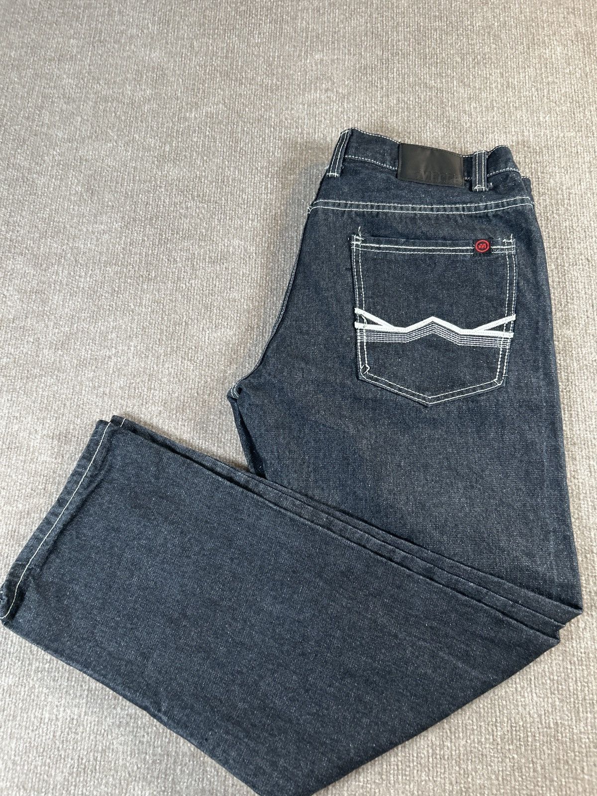 Mecca Mecca Jeans 38x32 Dark Stitch Baggy Y2K Hip Hop 0204 Size US 38 / EU 54 - 1 Thumbnail