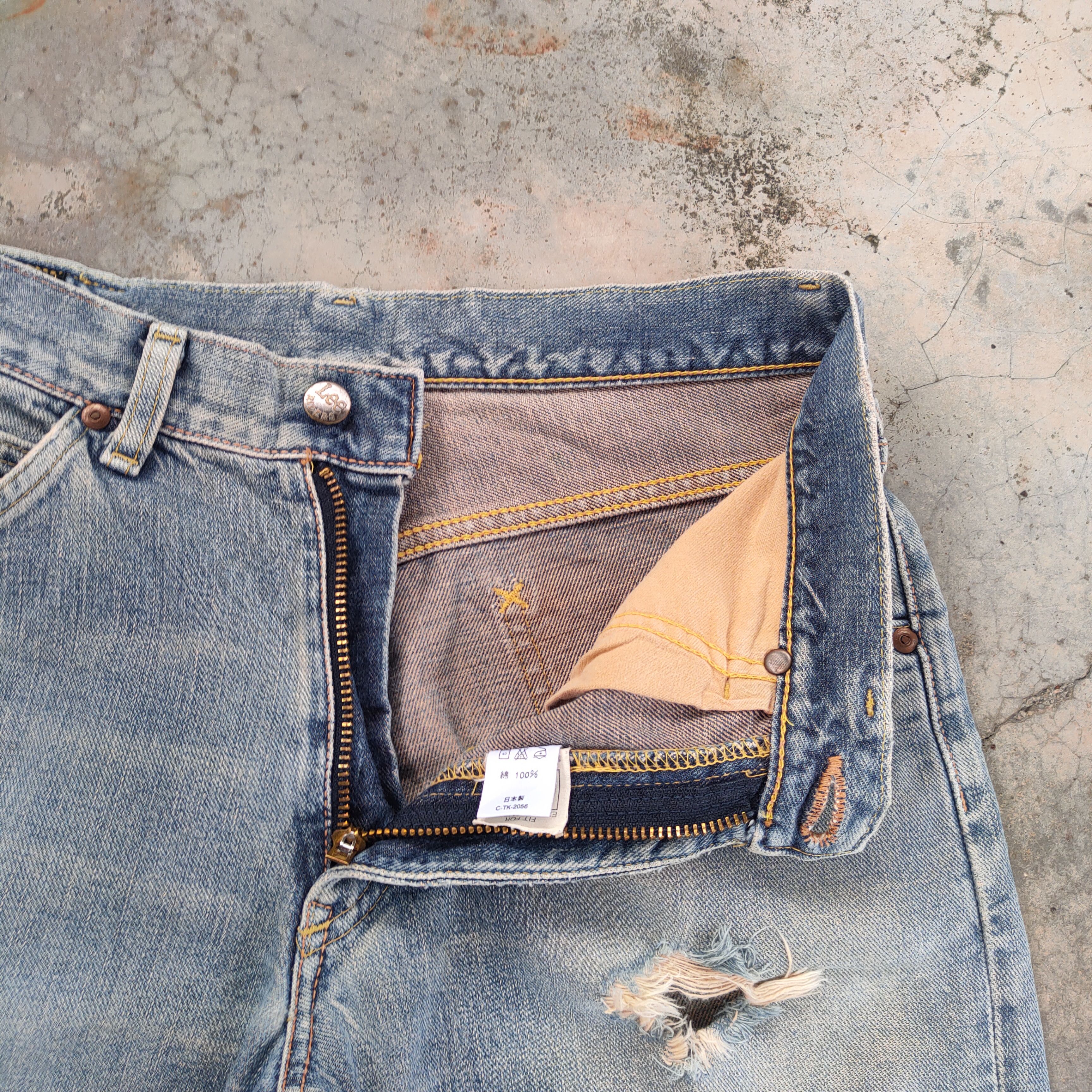 Lee W29 VINTAGE LEE FADED DISTRESSED JEAN DENIM PANTS Size US 29 - 8 Thumbnail