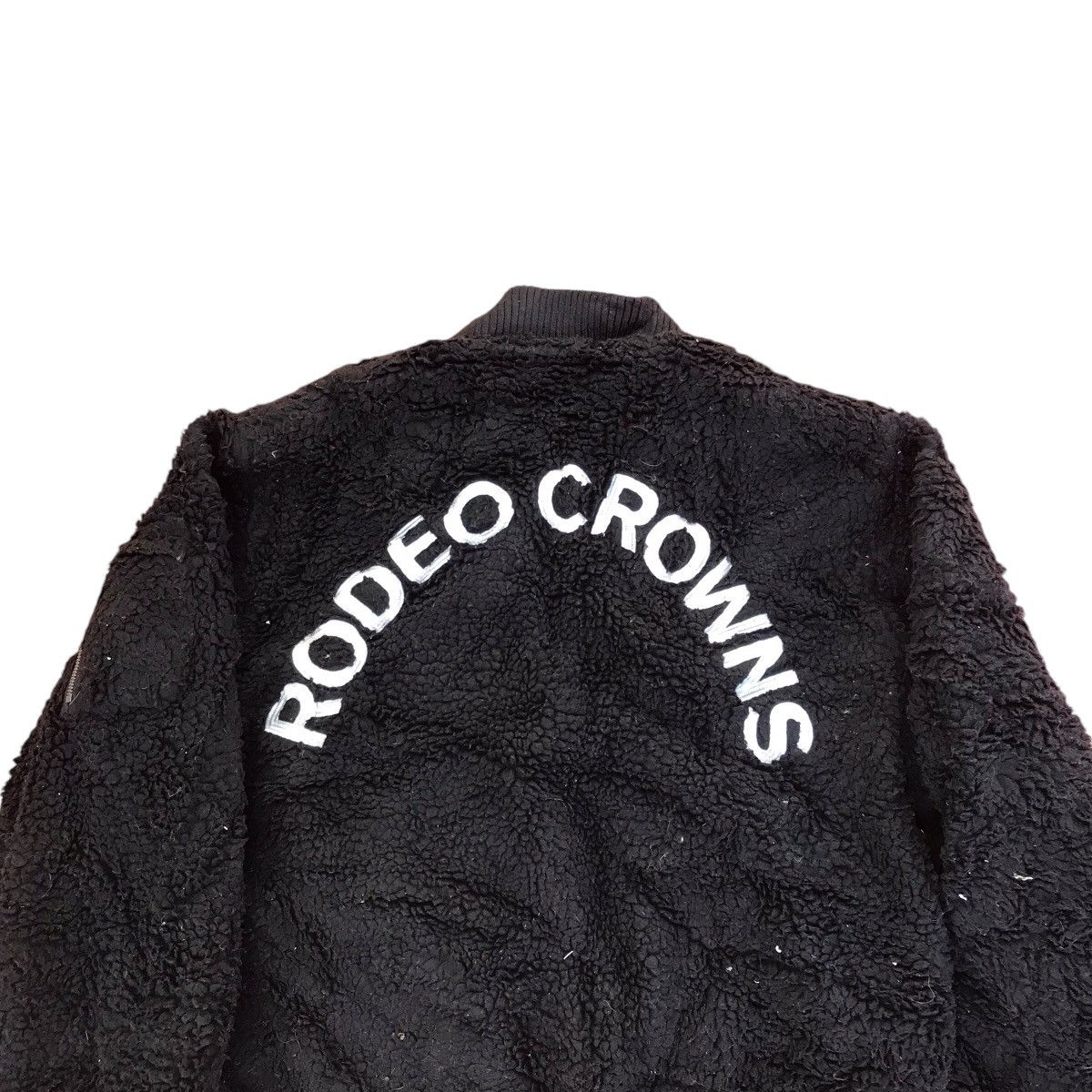 14th Addiction × Japanese Brand × Santa Cruz Skateboards VINTAGE RODEO CROWNS SKATE FUR BOMBERS STYLE JACKET Size US L / EU 52-54 / 3 - 3 Thumbnail