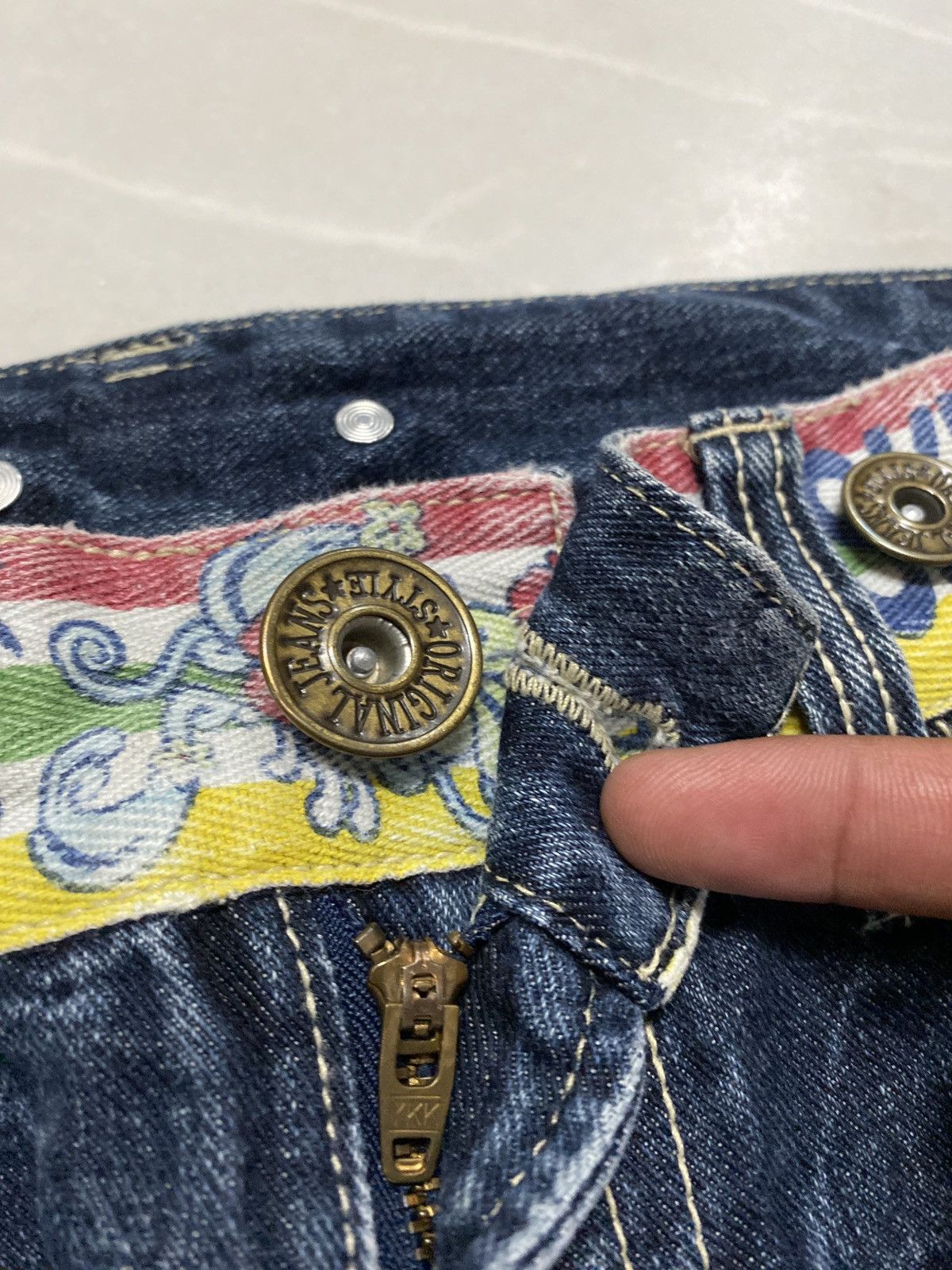 If Six Was Nine × Vintage 💥Vintage 90s Style Hyper Beach Stone Wash Patch Jeans Rare Size US 30 / EU 46 - 10 Thumbnail