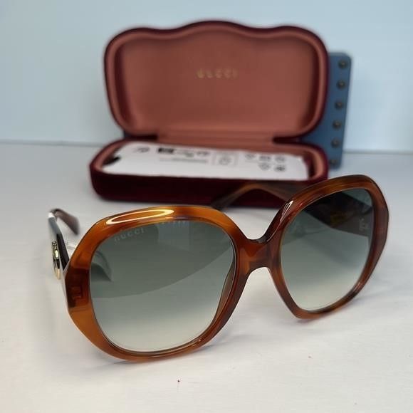 Gucci 💯 - New Authentic GUCCI GG0796S-003 Oversized Octagonal Su Size ONE SIZE - 10 Thumbnail