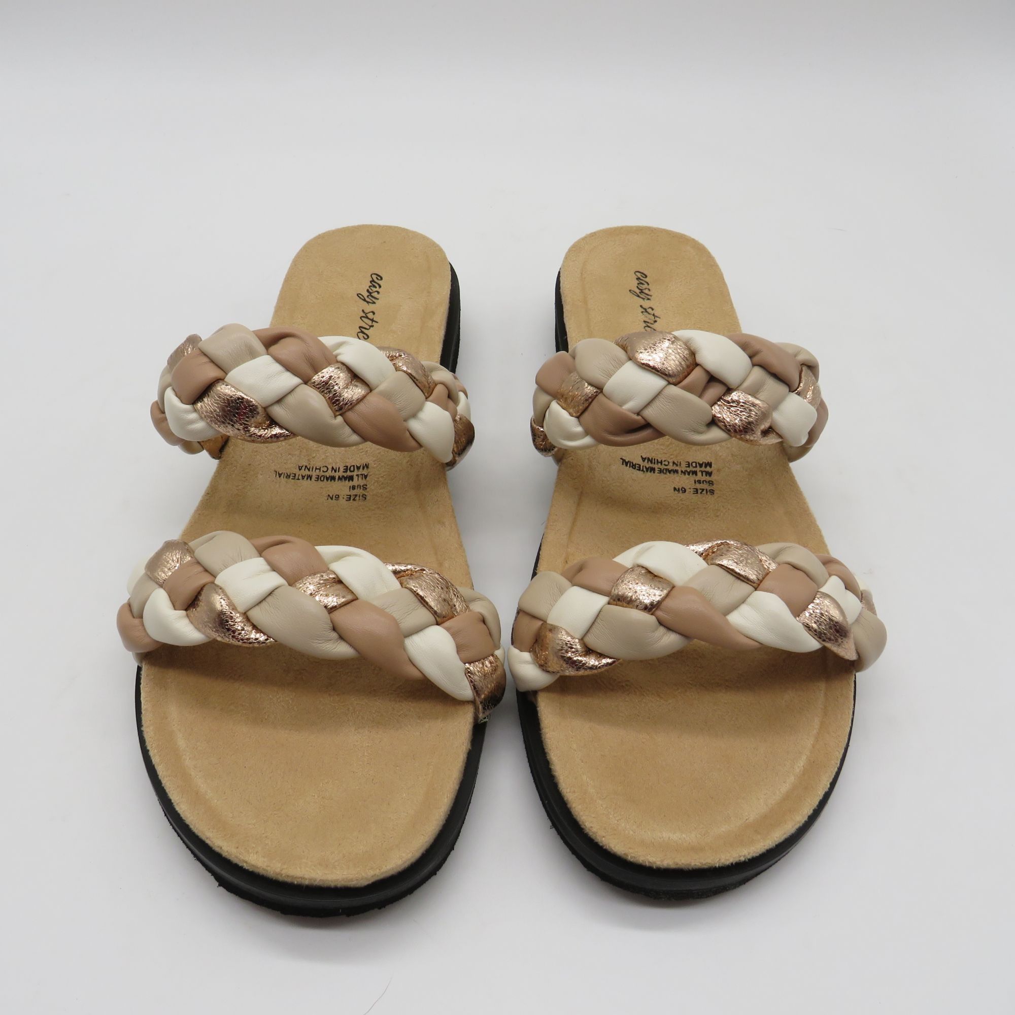 Other Easy Street Susi Womens Natural Woven Slide Sandals Size 6 N Size US 6 / IT 36 - 4 Thumbnail