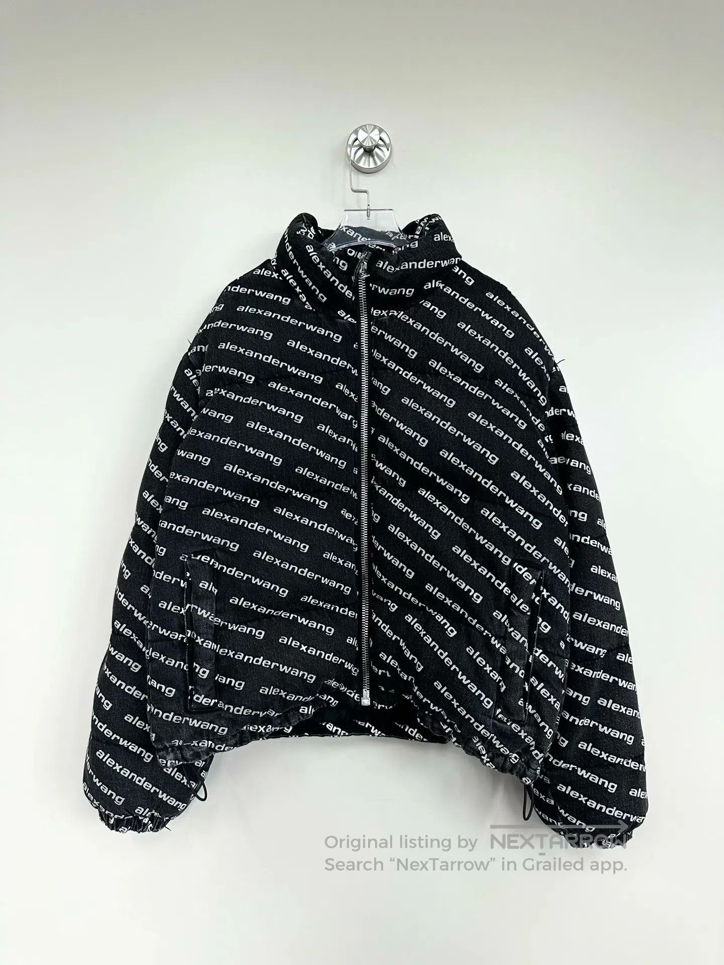 Alexander Wang Alexander Wang Black full print logo cotton coat| Size US S / EU 44-46 / 1 - 1 Thumbnail