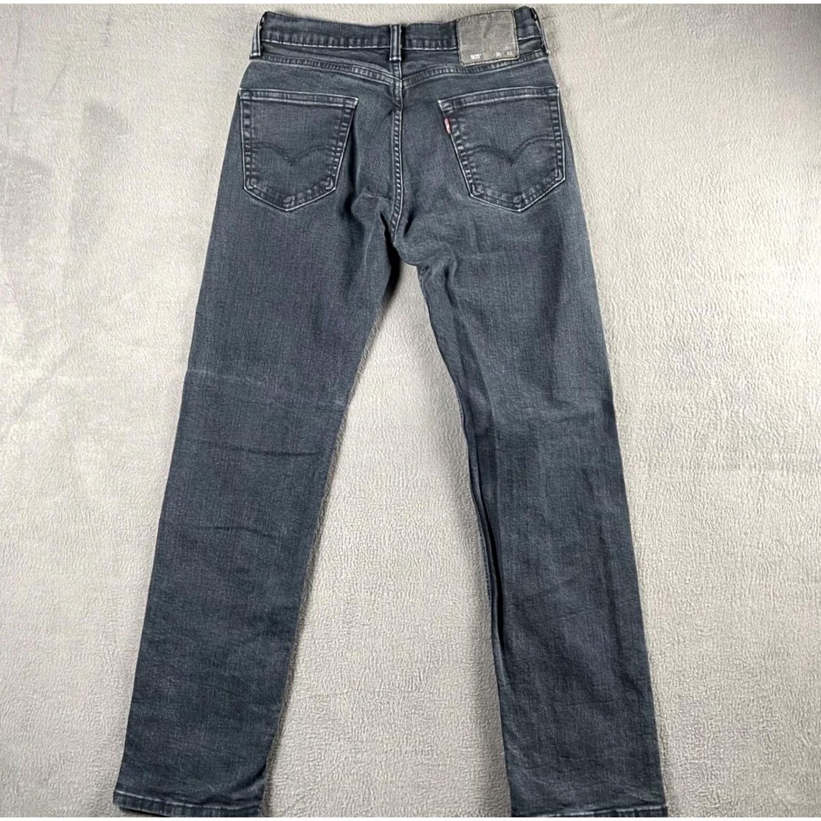 Levi's Levis 505 Jeans Mens 30x32 Charcoal Gray Wash Regular Fit Straight Denim Size US 30 / EU 46 - 3 Thumbnail