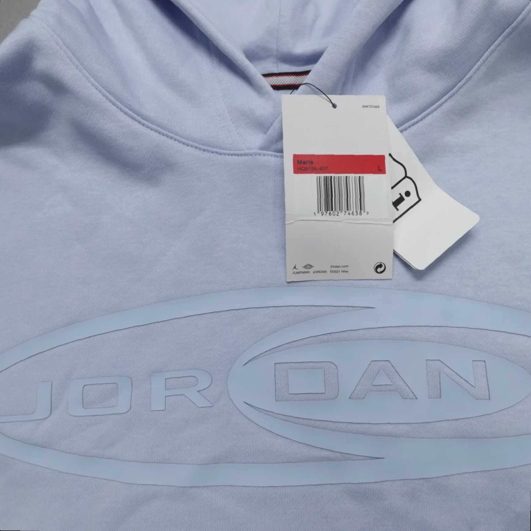 Jordan Brand Jordan Essentials Pullover Hoodie Men L Midweight Brushed Fleece Blue Logo Jumpman Shirt Hoodie Mens Blue Jordan Size US L / EU 52-54 / 3 - 3 Thumbnail