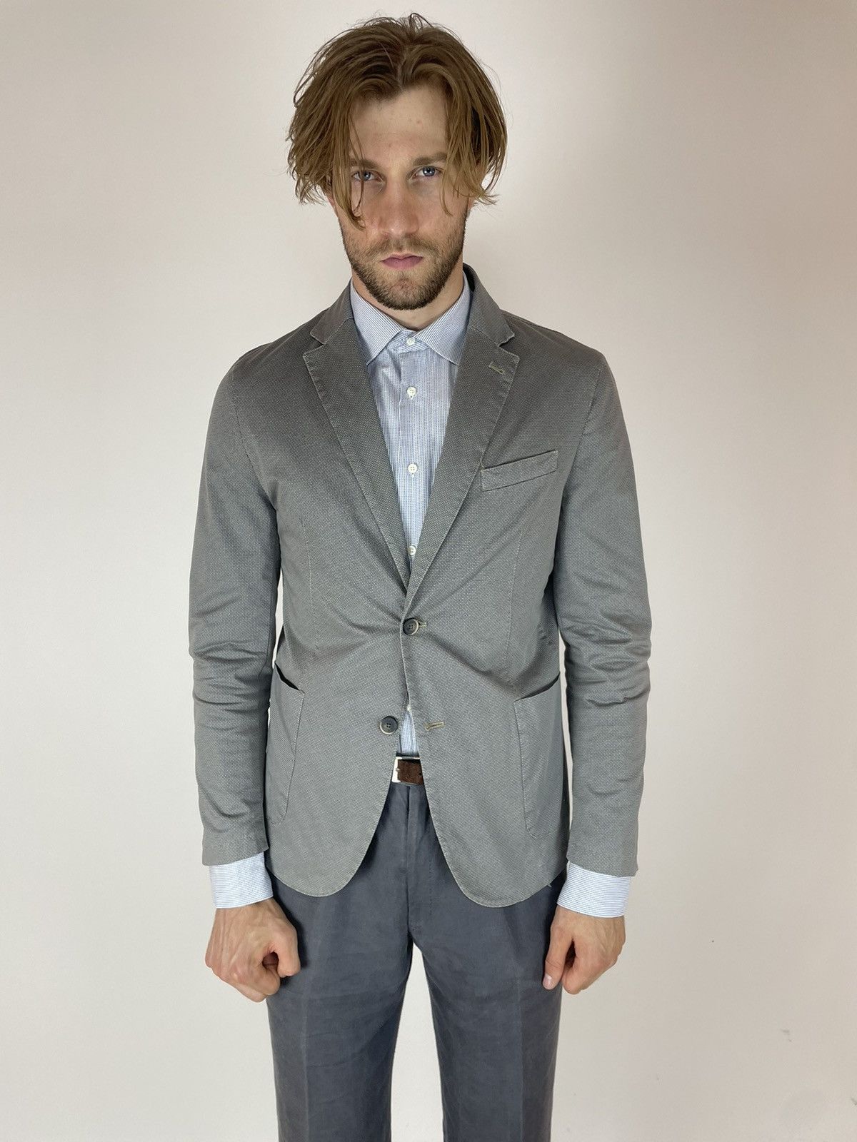 Other SPADA ROMA cotton unlined Blazer slim fit Mens size 52 Size 52S - 1 Thumbnail