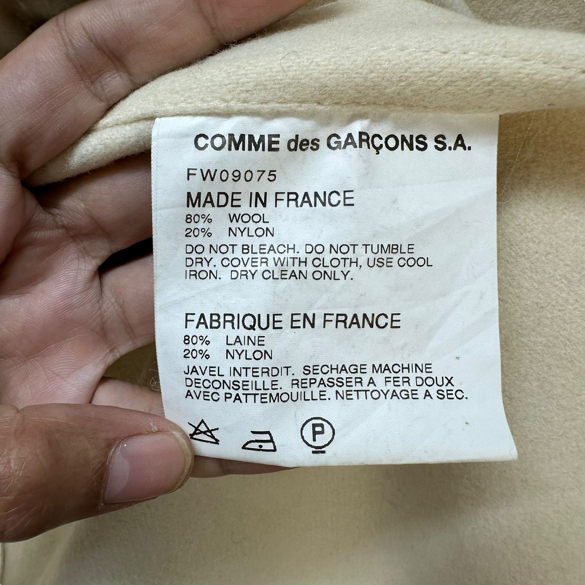 Comme des Garcons SHIRT COMME des GARCONS F/W Double Breasted Coat #A80-1936 Size US S / EU 44-46 / 1 - 8 Thumbnail