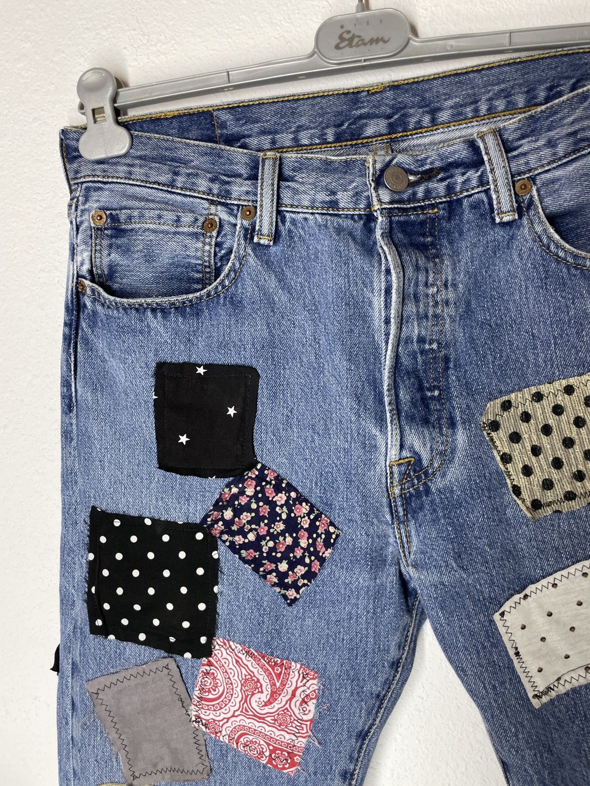 Levi's Levi's 501 custom patchwork denim jeans Size US 32 / EU 48 - 8 Thumbnail