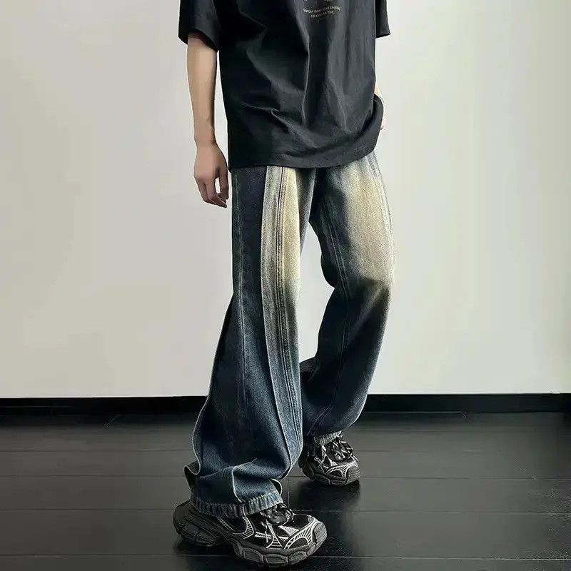 Japanese Brand Wide Leg Jeans Baggy Y2k Washed Trousers Size US 30 / EU 46 - 2 Thumbnail
