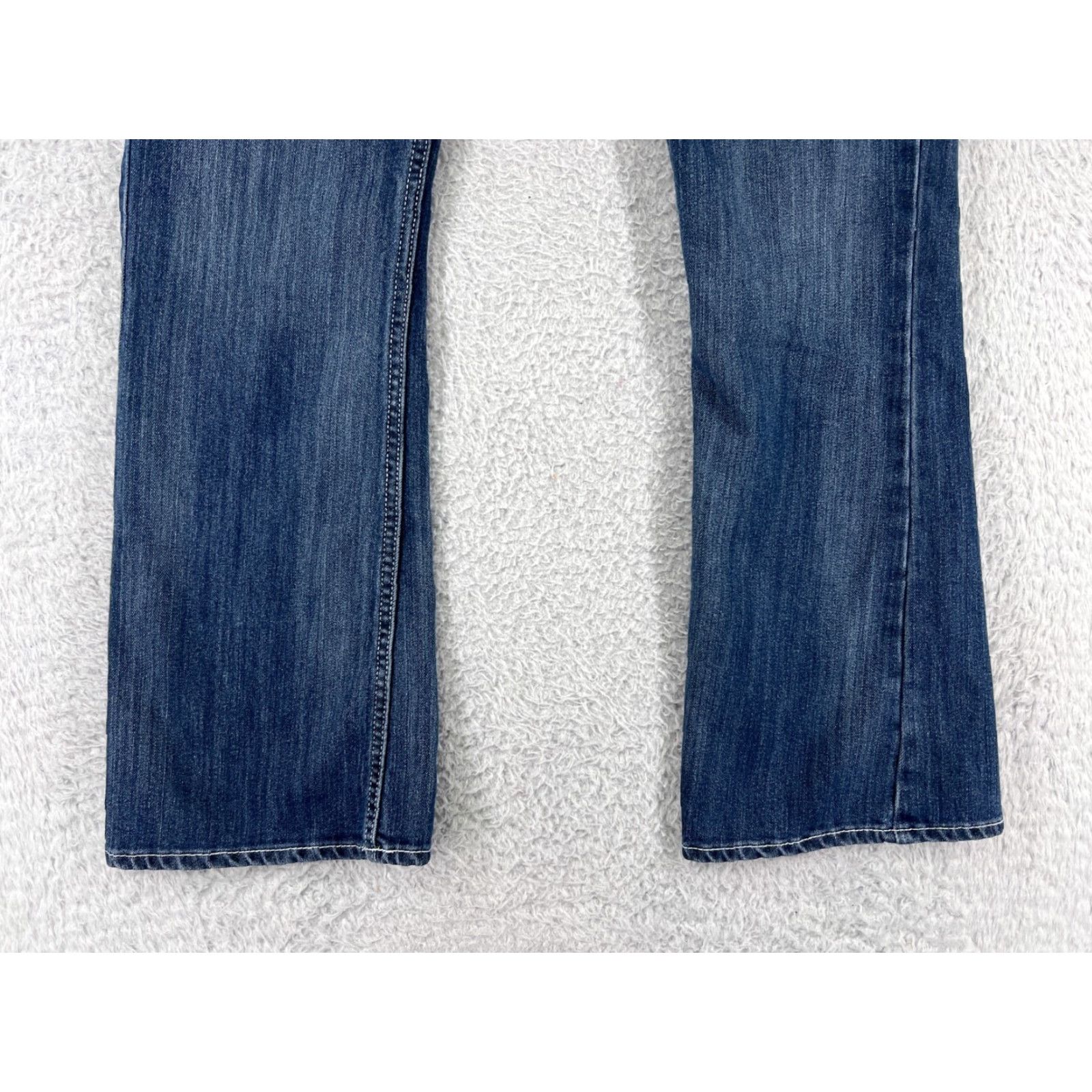 Levi's Womens Levis Pants 14.5 Blue Denim Cotton Blend Stretch Bootcut Embroidered Size 36" / US 14 / IT 50 - 6 Thumbnail