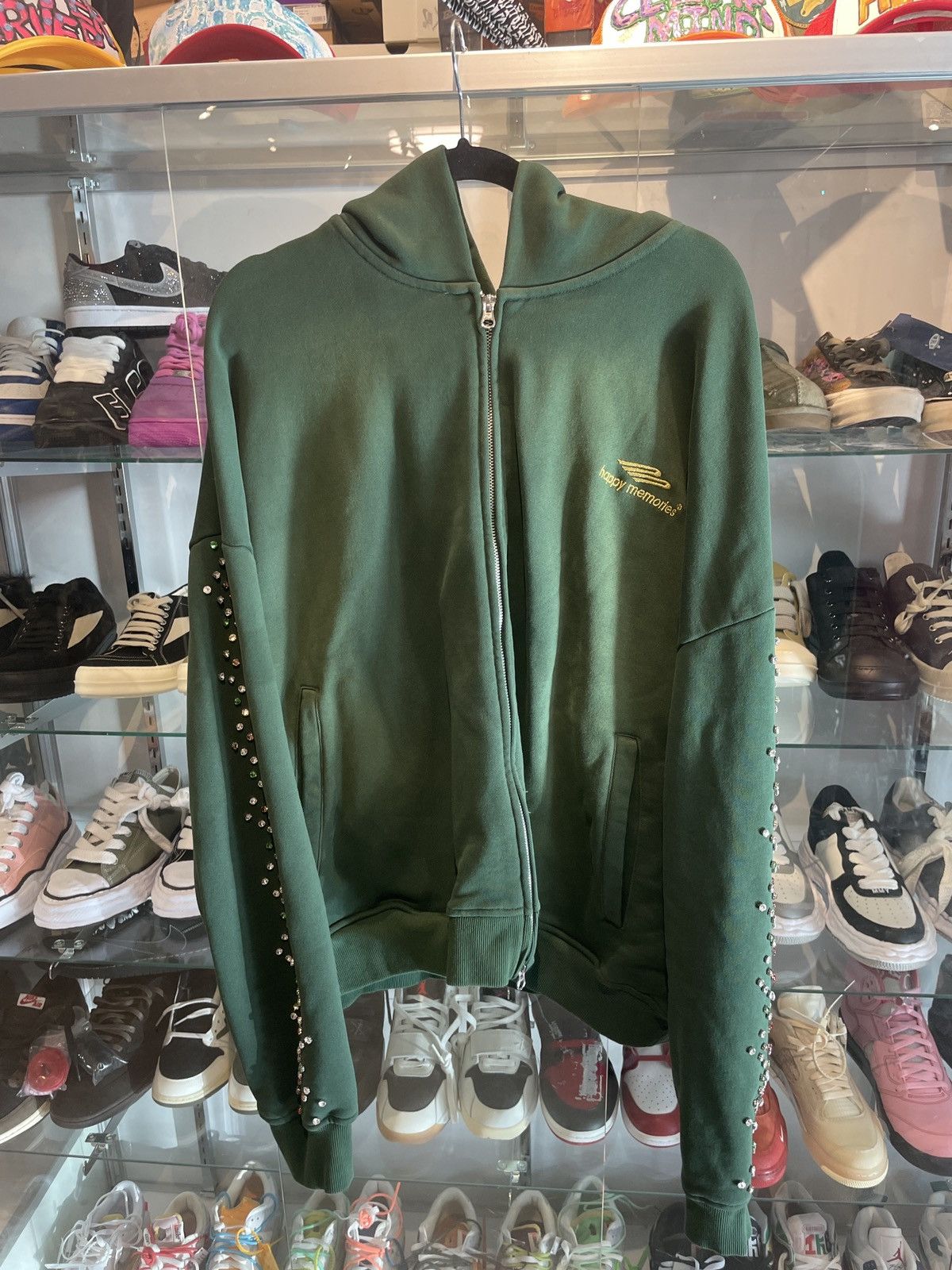 HMDD HMDD Crystal Zip Up Hoodie Green Large Size US L / EU 52-54 / 3 - 1 Thumbnail