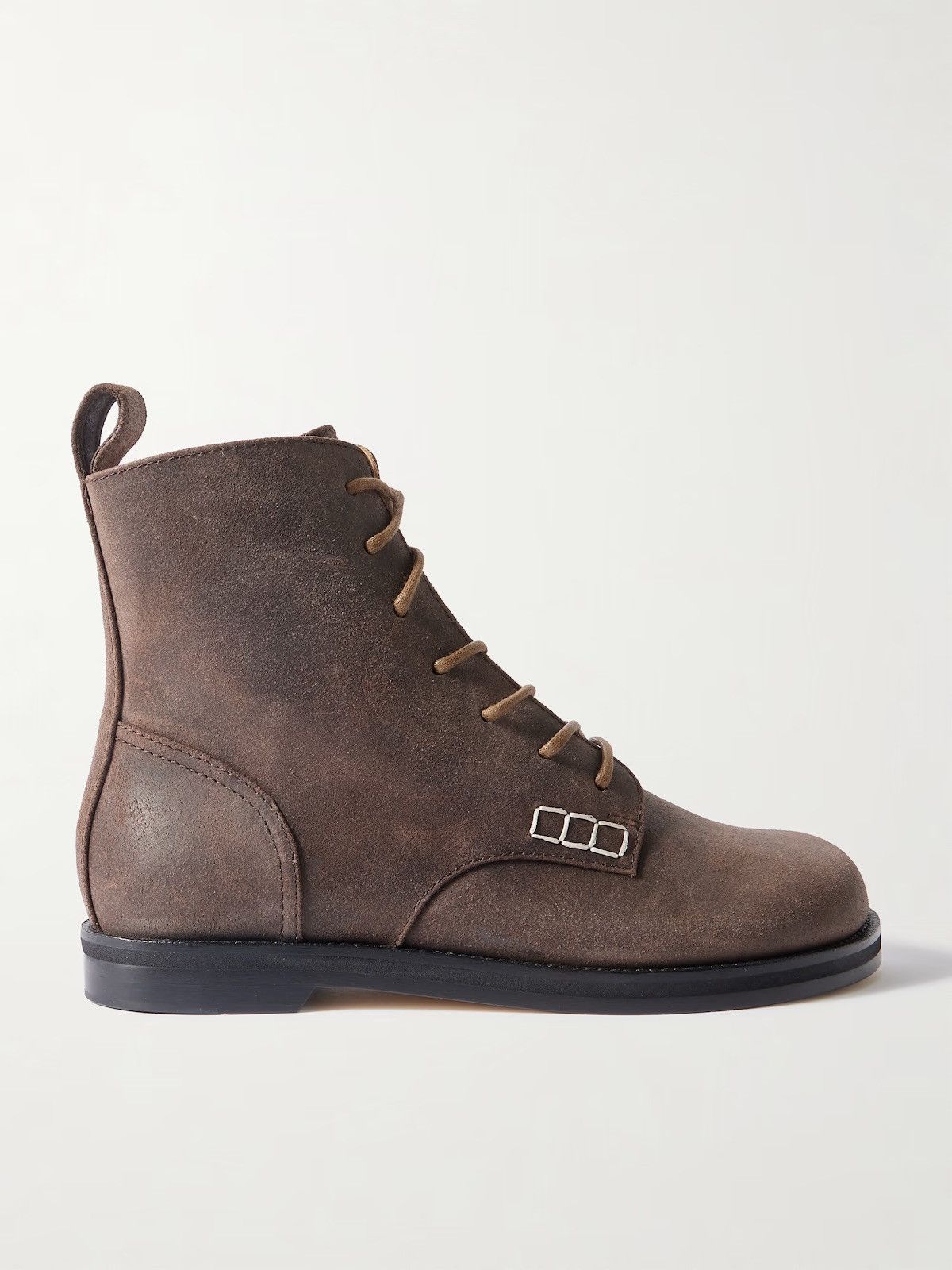 JW Anderson J.W. Anderson Loafer Combat Boots $1045 Brown Suede Size US 7 / EU 40 - 4 Thumbnail