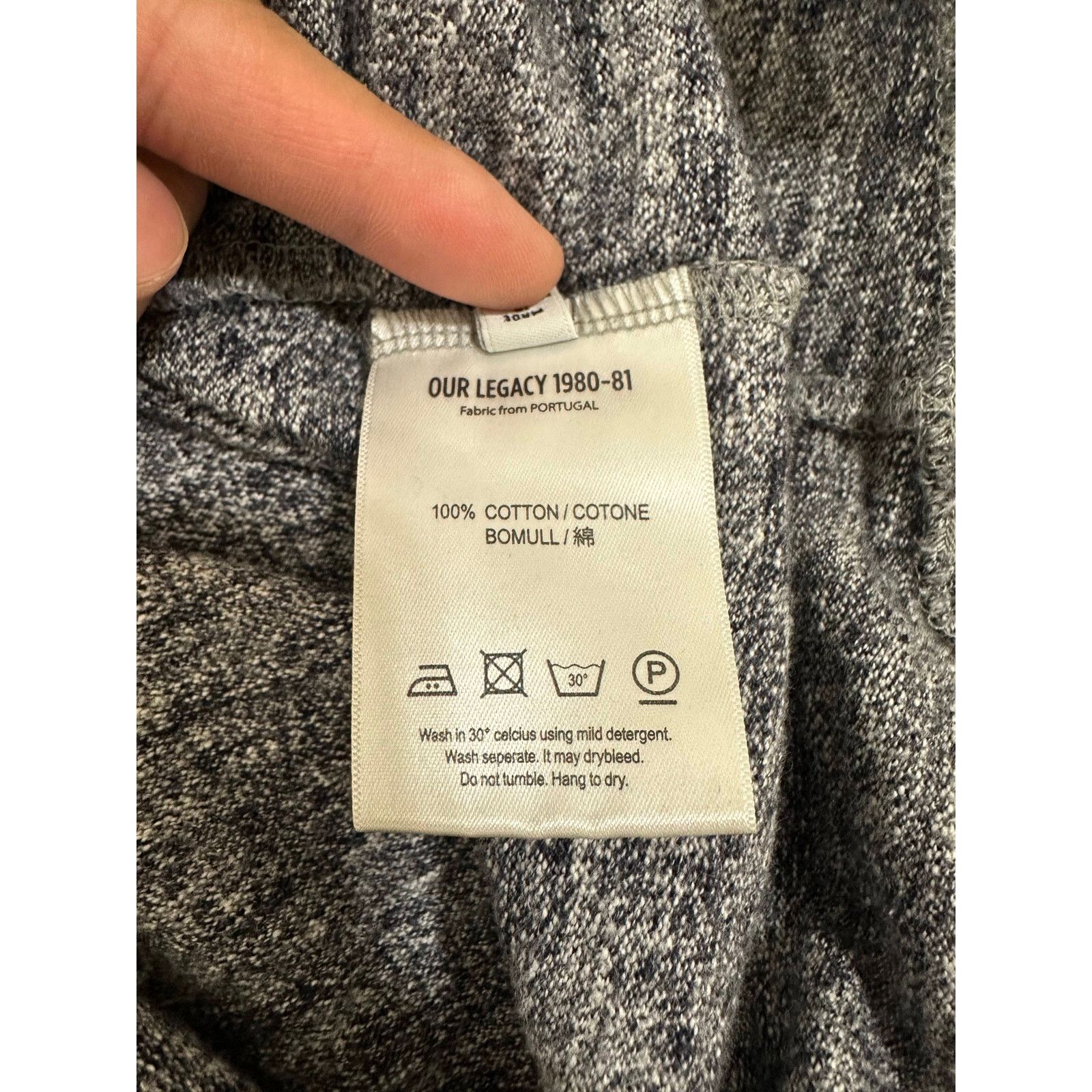 Our Legacy Our Legacy Blue Gray Marled Long Sleeve Crew Tee Shirt S Size US S / EU 44-46 / 1 - 5 Thumbnail