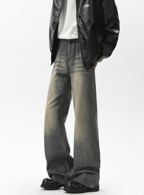 Japanese Brand American retro washed distressed loose straight jeans Size US 32 / EU 48 - 5 Thumbnail