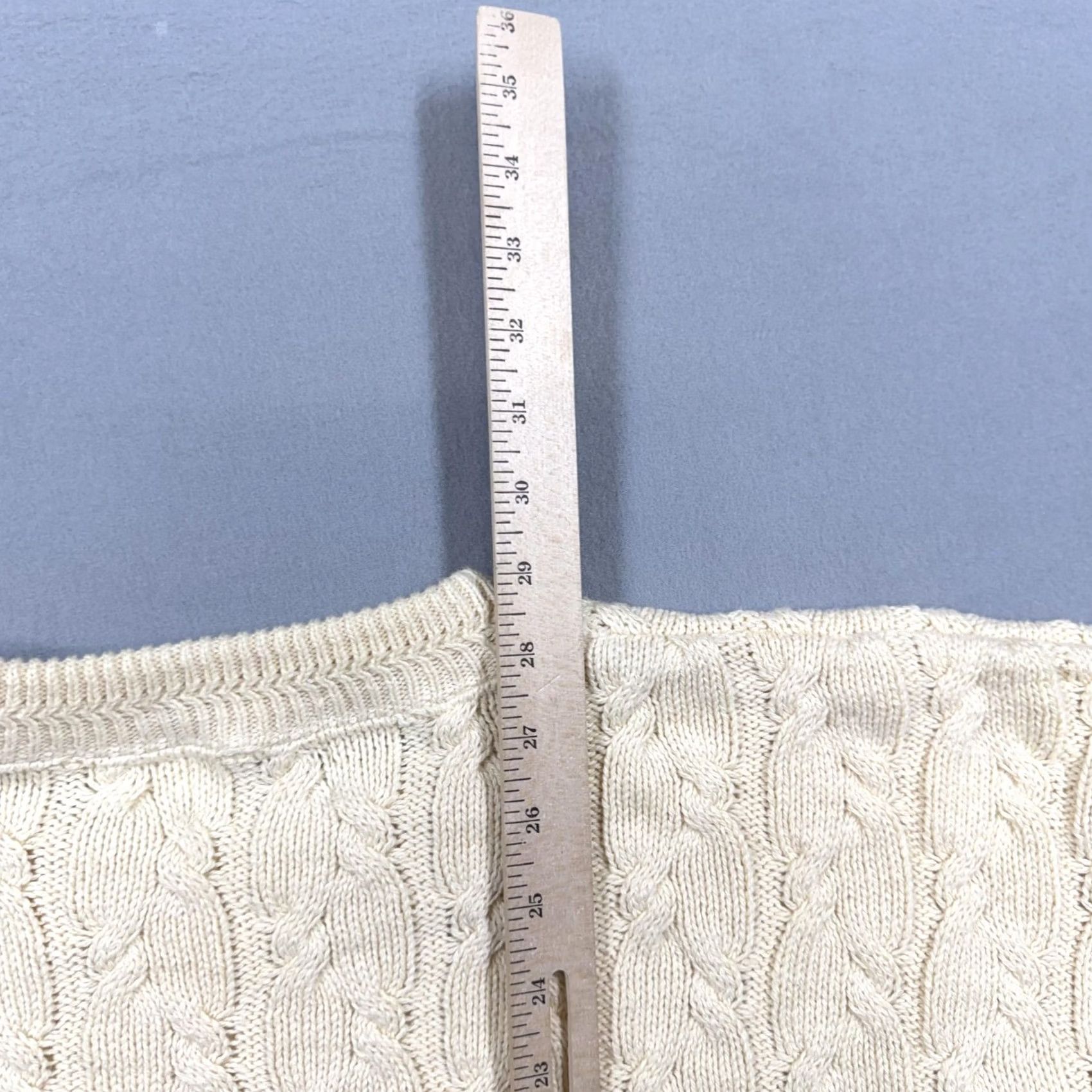Vintage Peconic Bay Traders Sweater Mens XL White Cable Knit Cotton Crewneck Pullover Size US XL / EU 56 / 4 - 5 Thumbnail