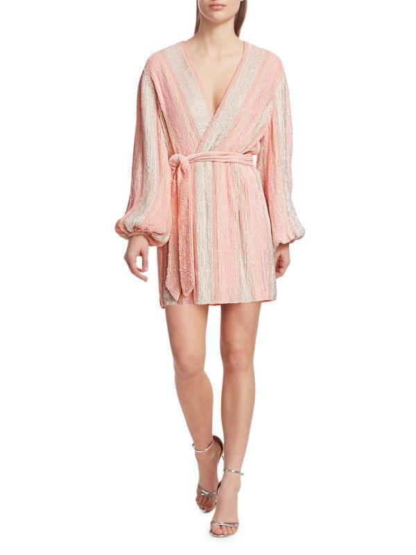 Retrofete Retrofete Gabrielle Robe Dress Fully Sequined Long Sleeve Size XS / US 0-2 / IT 36-38 - 2 Thumbnail