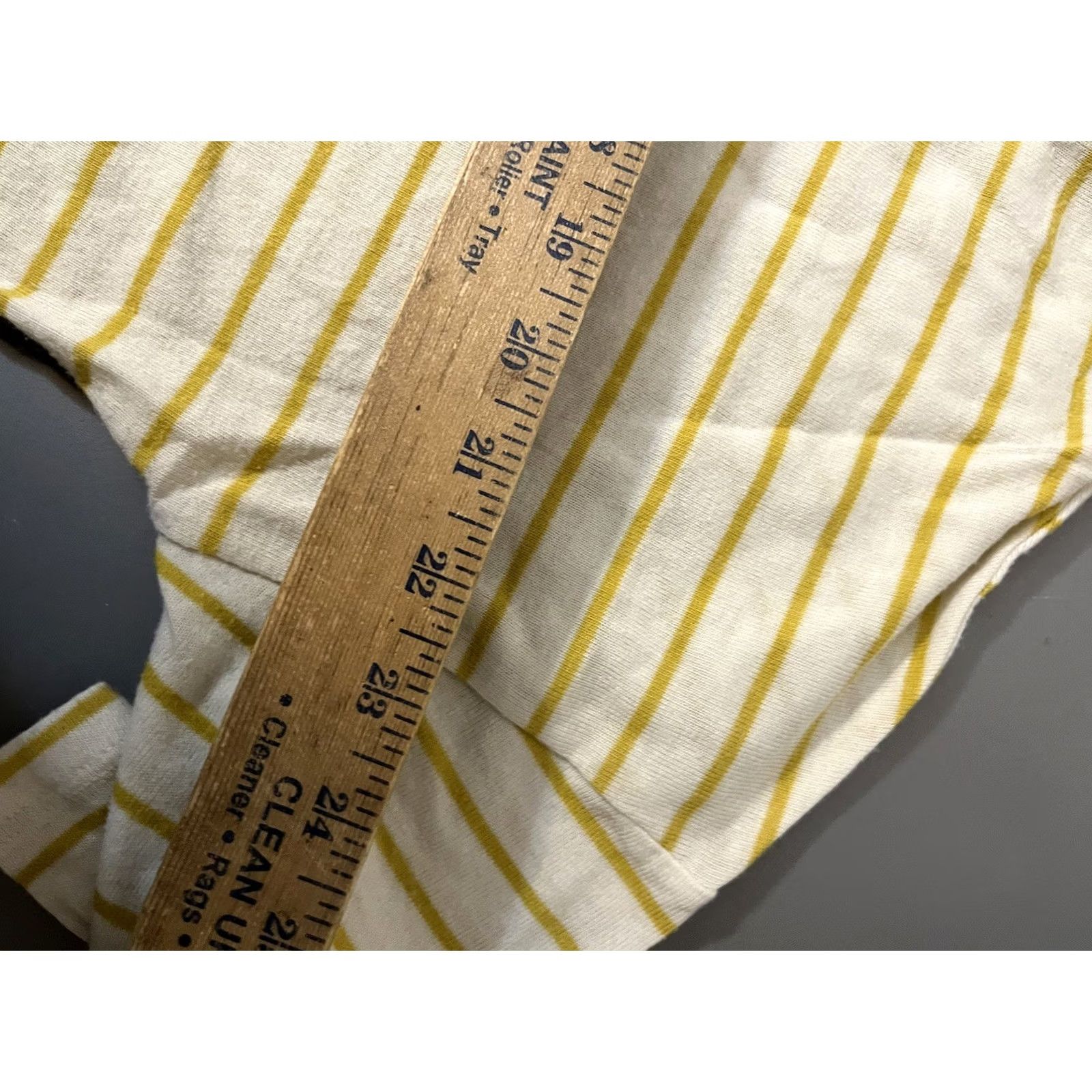 Old Navy Old Navy T-Shirt Women's M White Yellow Striped Long Sleeve Crew Neck Shirt Size M / US 6-8 / IT 42-44 - 5 Thumbnail