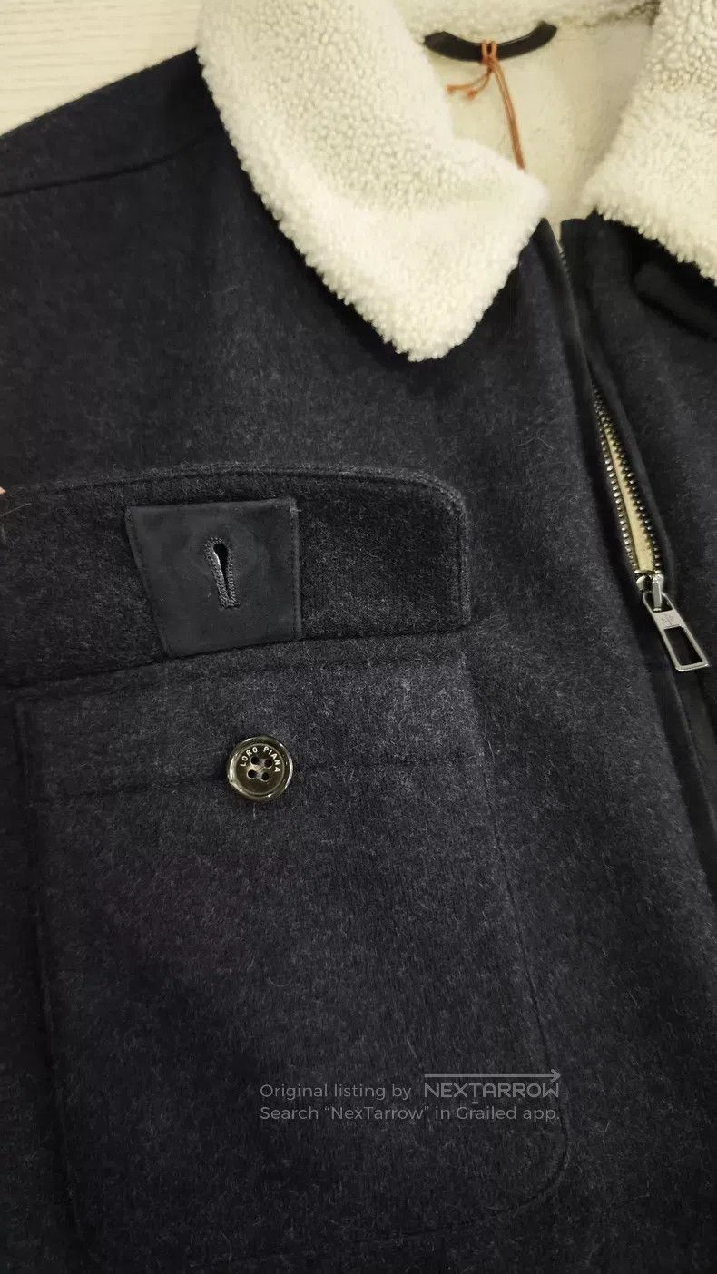 Loro Piana Loro Piana Men's Cashmere + Fur and Leather Jacket Size US S / EU 44-46 / 1 - 5 Thumbnail