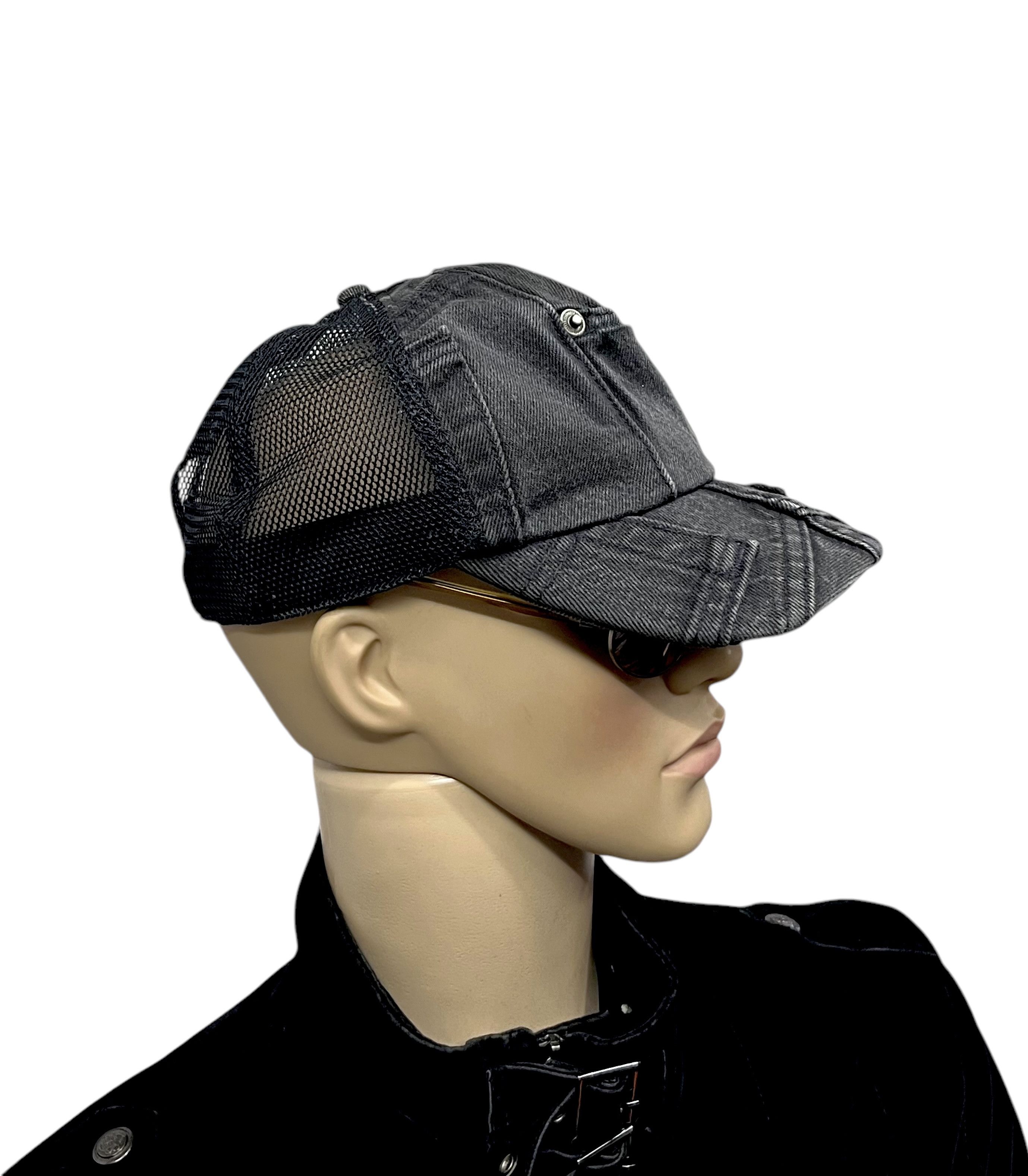 Wrangler 🔥Vintage Reworked Jeans Design Trucker Hat Made by WRANGLER Size ONE SIZE - 6 Thumbnail