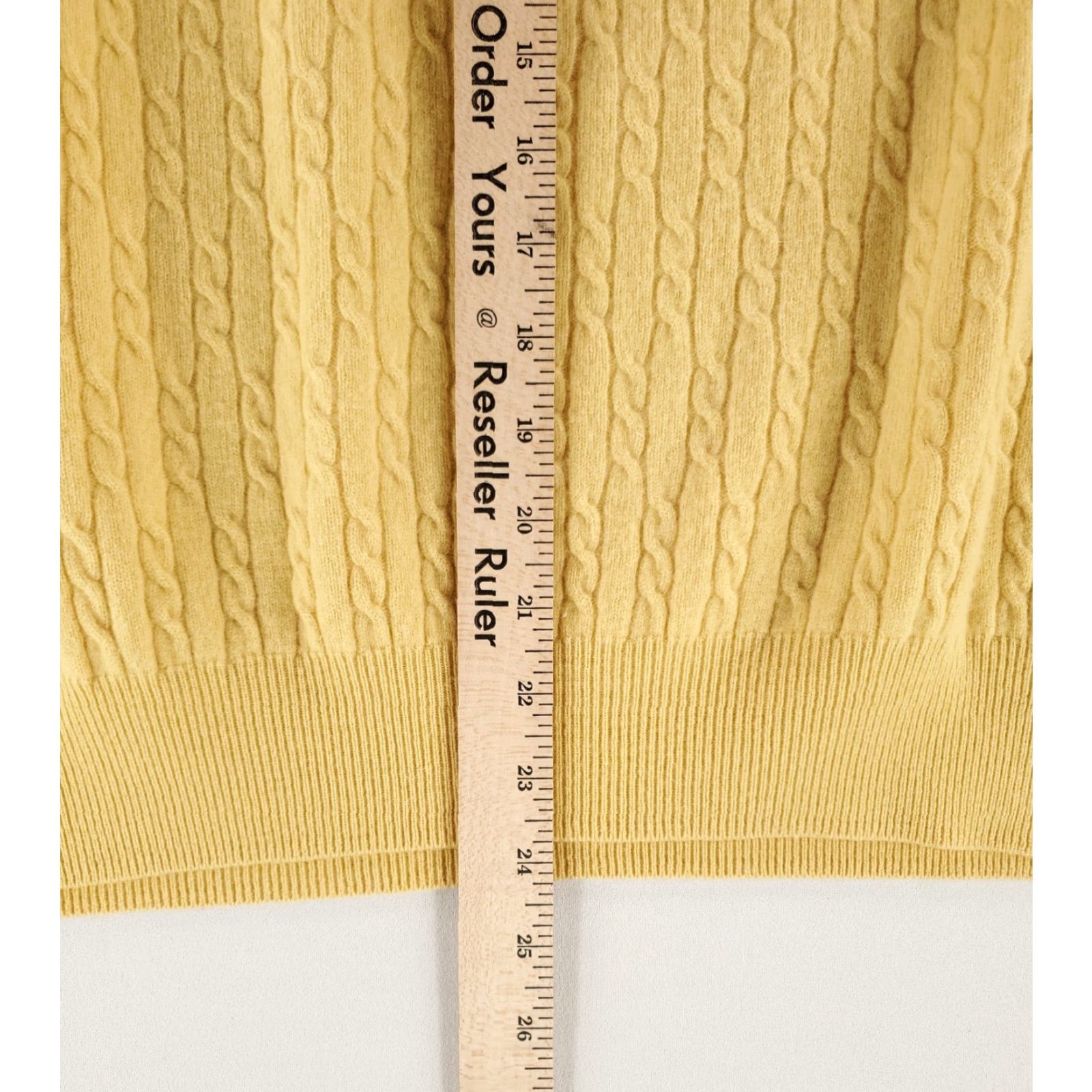 Jos. A. Bank Jos A Bank 100% Cashmere Cable Knit Polo Neck Sweater Yellow Mens XL Pullover Men's XL Size US XL / EU 56 / 4 - 5 Thumbnail