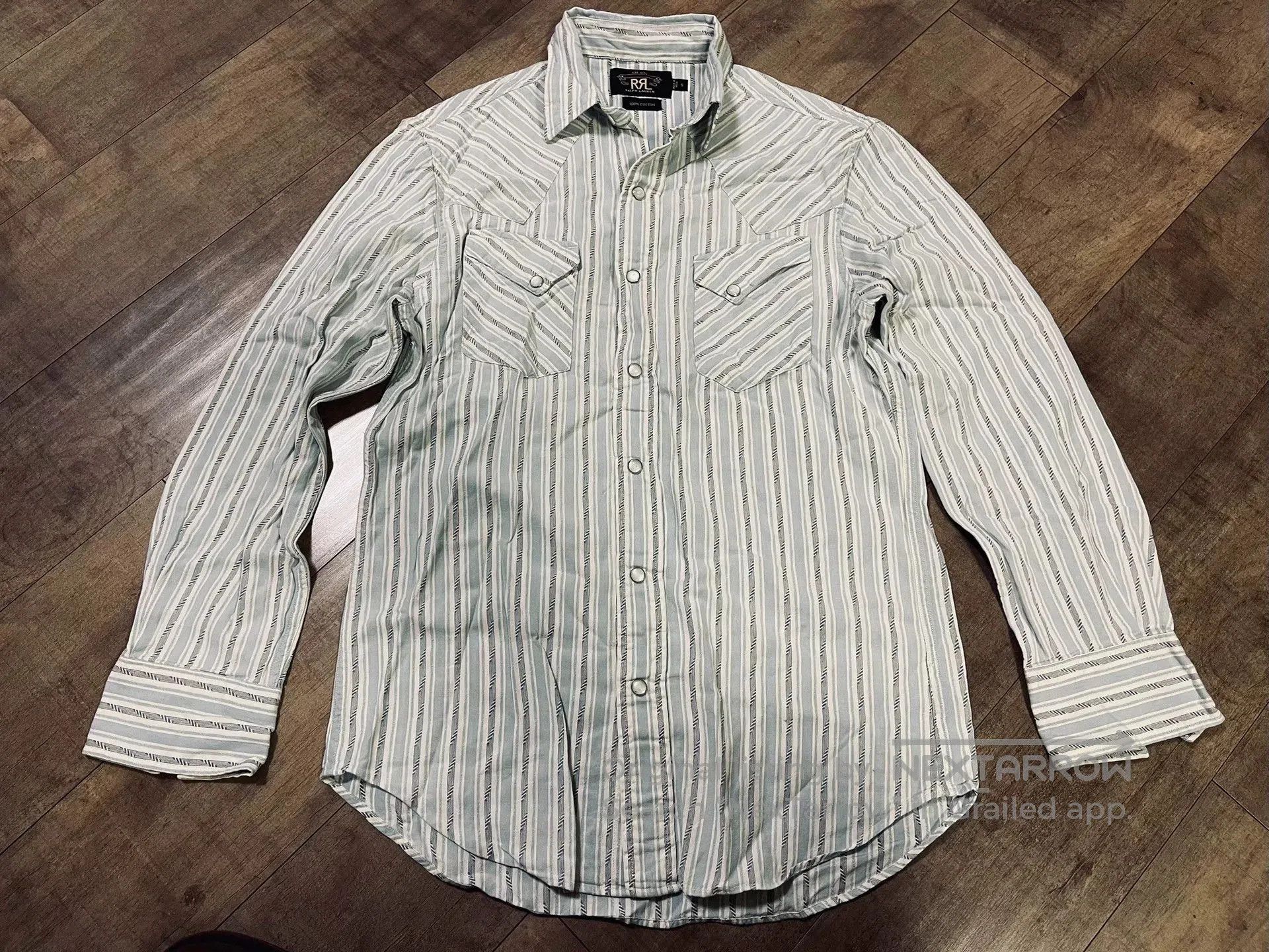 RRL Ralph Lauren RRL Western Pattern Stripe Gem Button Shirt. Size US S / EU 44-46 / 1 - 2 Thumbnail