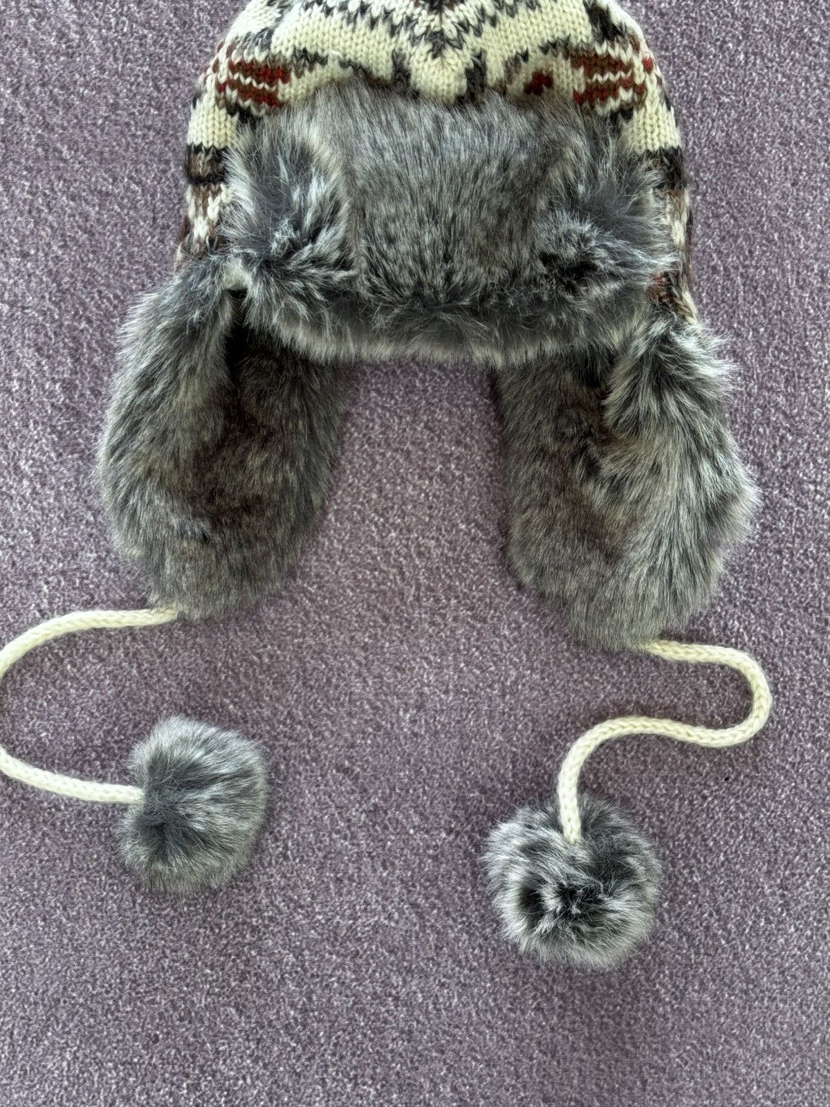 If Six Was Nine Vintage Japanese Winter Faux Fur Hat Ushanka Size ONE SIZE - 4 Thumbnail