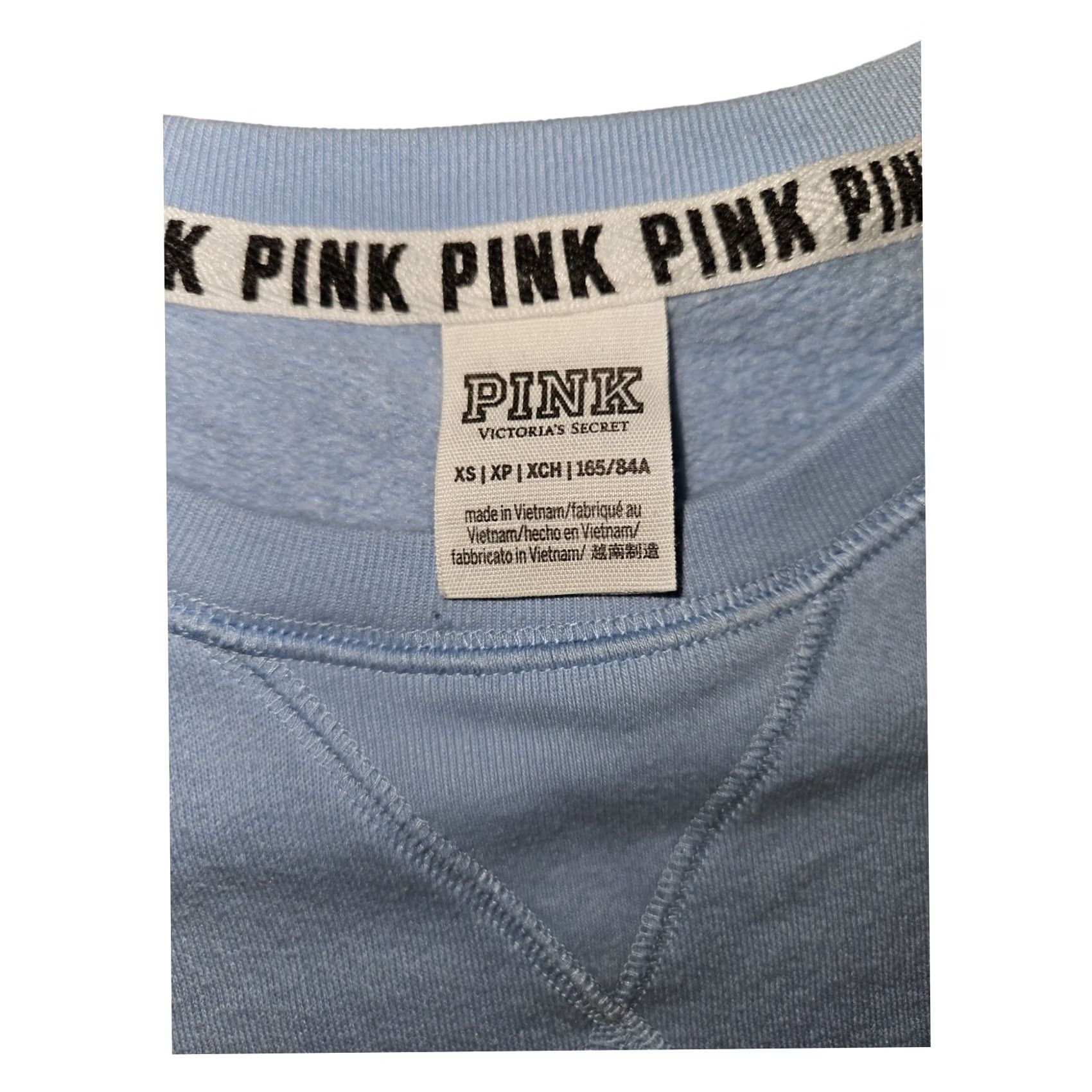 Victoria's Secret Victoria's Secret PINK Sweatshirt XS Women's Blue Crew Neck Pullover Logo Preppy Activewear Modern Classics Size XS / US 0-2 / IT 36-38 - 2 Thumbnail