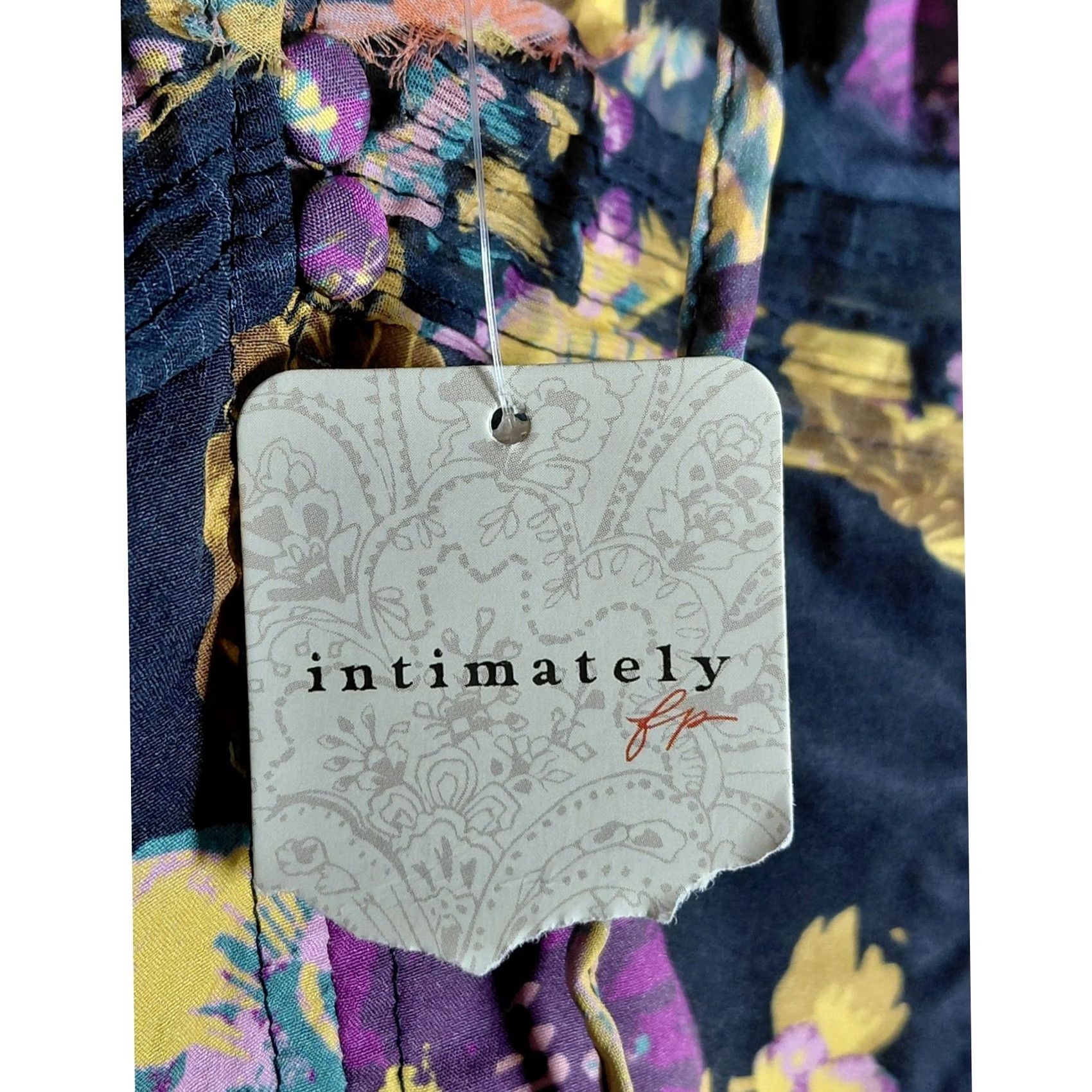 Free People NWT intimately Free People Floral Bodysuit Black Long Sleeve V-Neck Women Size M Size M / US 6-8 / IT 42-44 - 4 Thumbnail