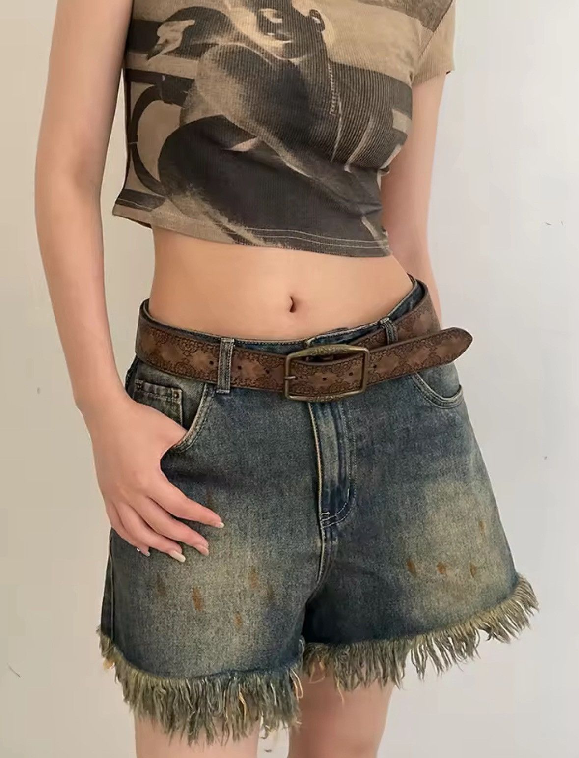 Other National Wind Belt with Jeans Belt Senior Sense of Brown Size ONE SIZE - 5 Thumbnail