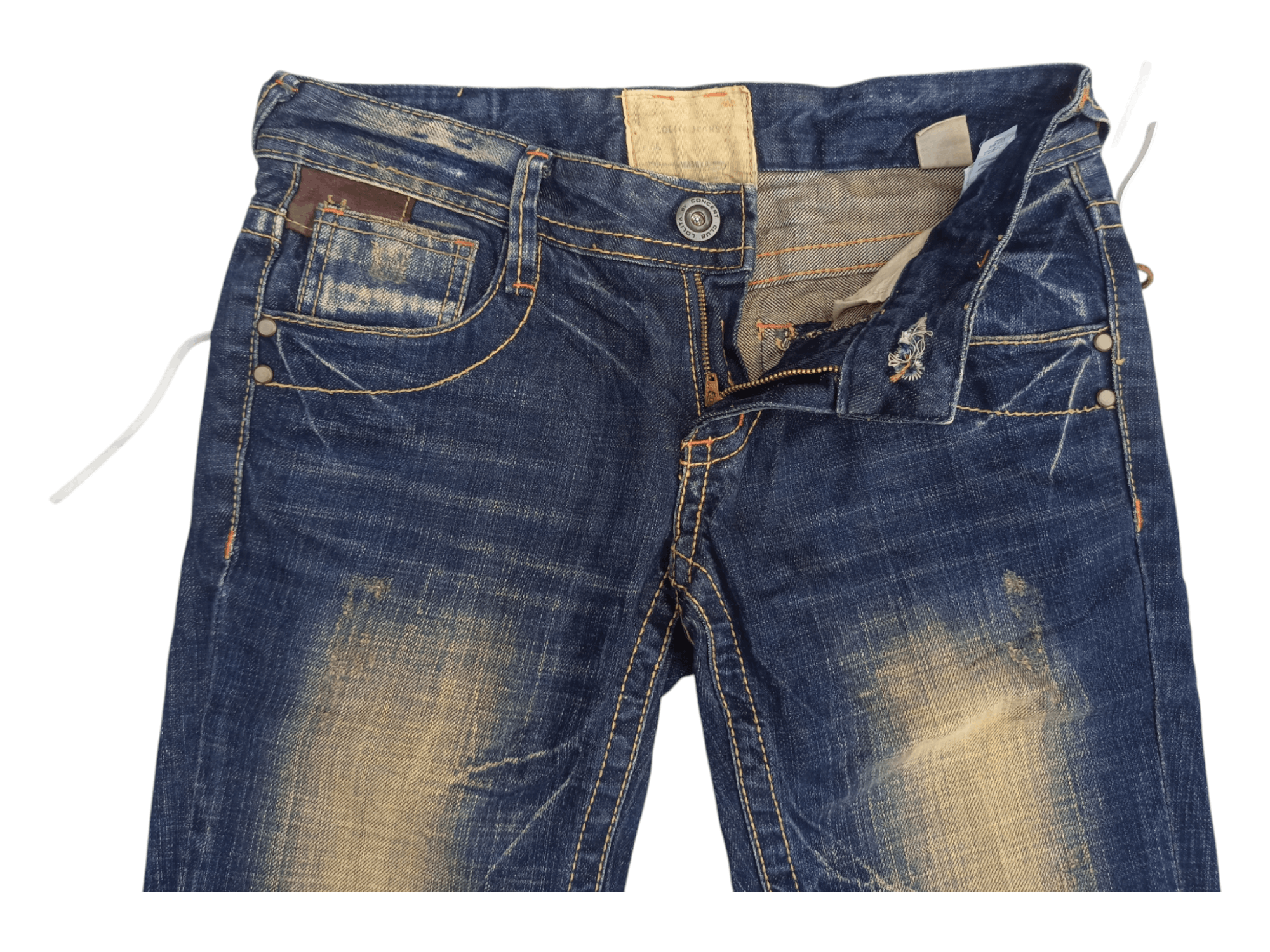 Japanese Brand Lolita Leather Bomdage Mudmax If Six Style Flare Denim Size US 29 - 3 Thumbnail