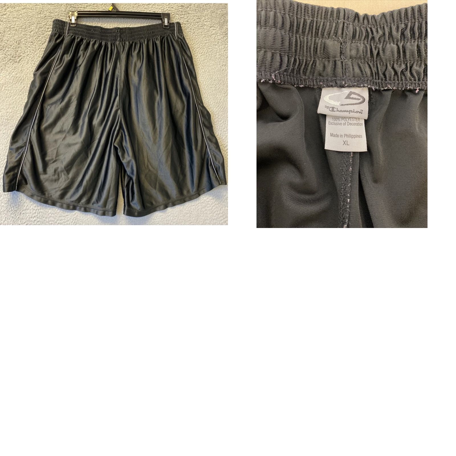Champion VINTAGE Champion Athletic Shorts Men XL Black Pockets Drawstring 34-36 Sports Authentic Athleticwear Mens Size US 36 / EU 52 - 8 Thumbnail