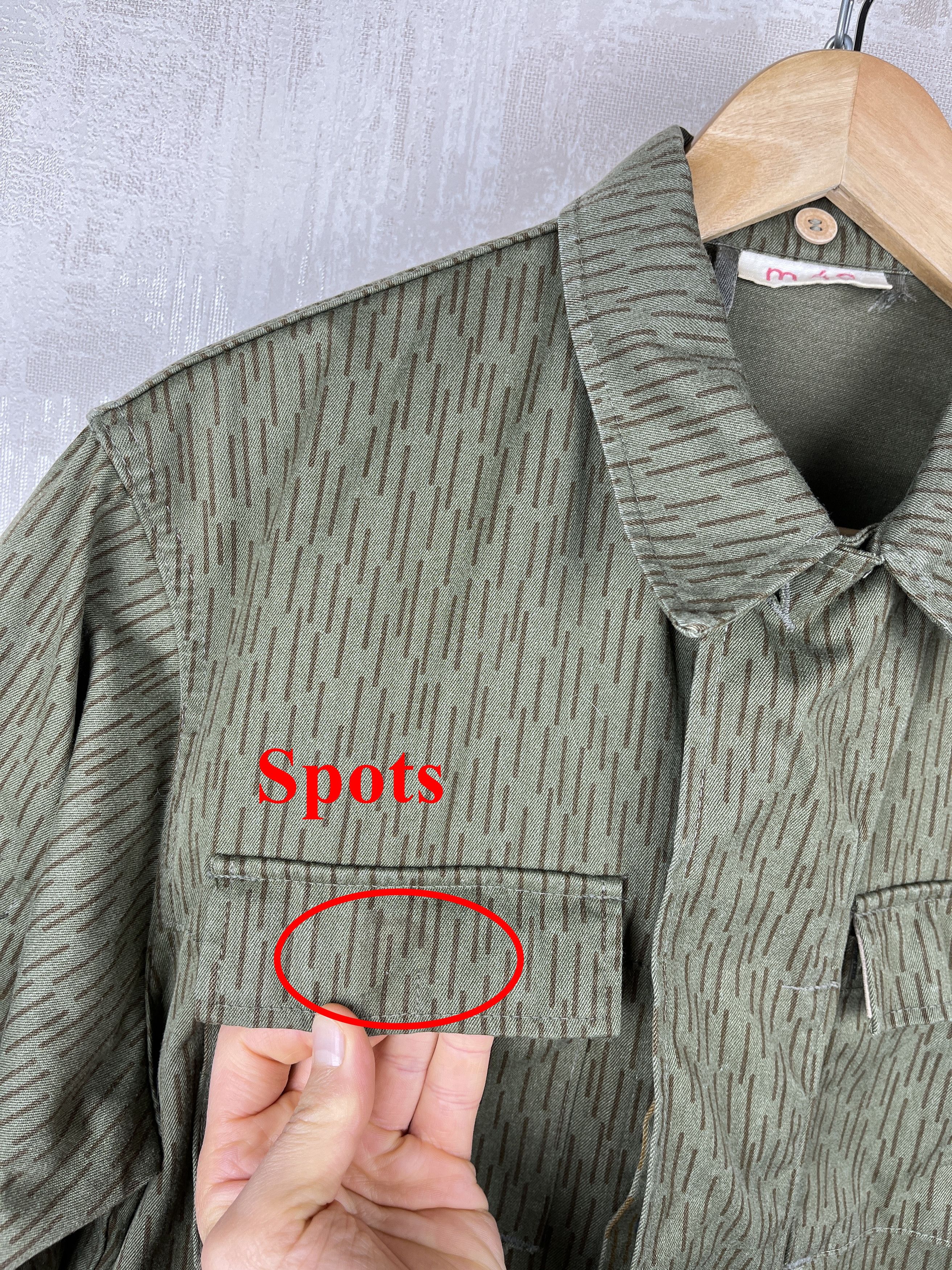 Vintage Vintage Military Army Field Jacket Dash Line Camouflage Size US S / EU 44-46 / 1 - 12 Thumbnail