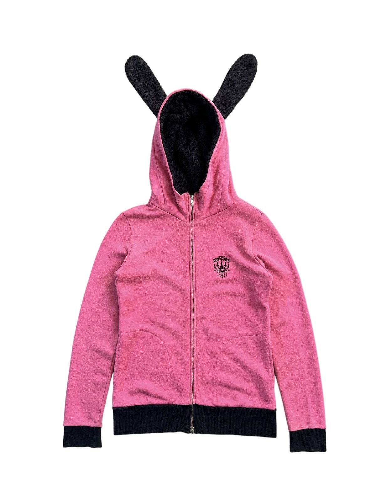Japanese Brand Peace Now 🇯🇵 Bunny Ear Zipper Hoodie Size S / US 4 / IT 40 - 1 Thumbnail