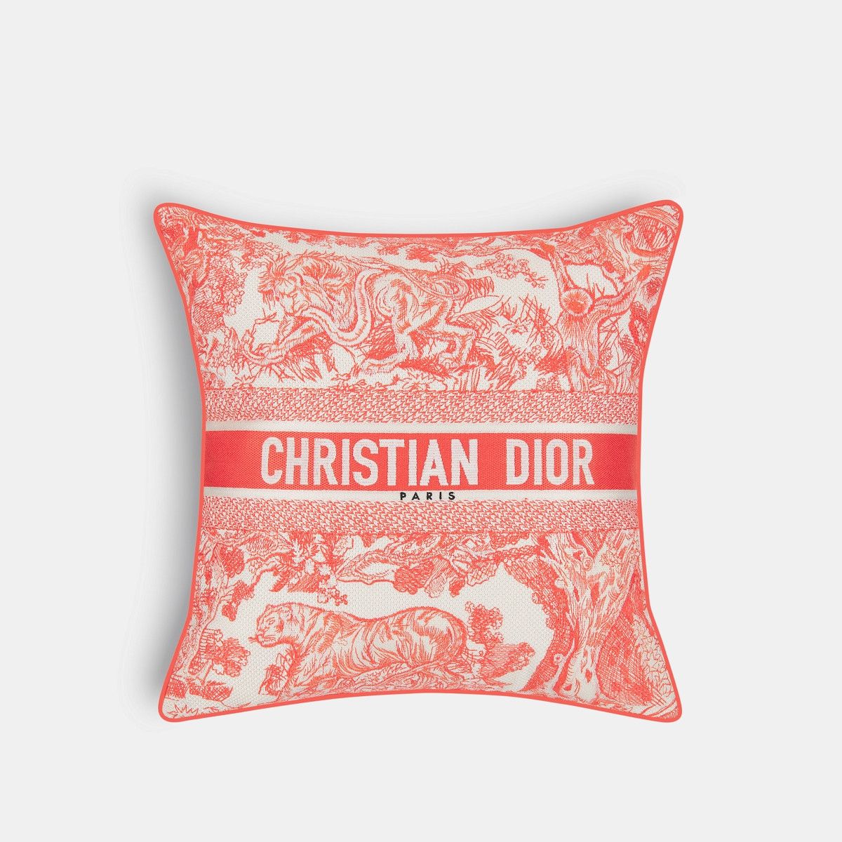 Dior o1bcso1str0226 Size:OS/Small Square Pillow in Red/White Size ONE SIZE - 1 Thumbnail