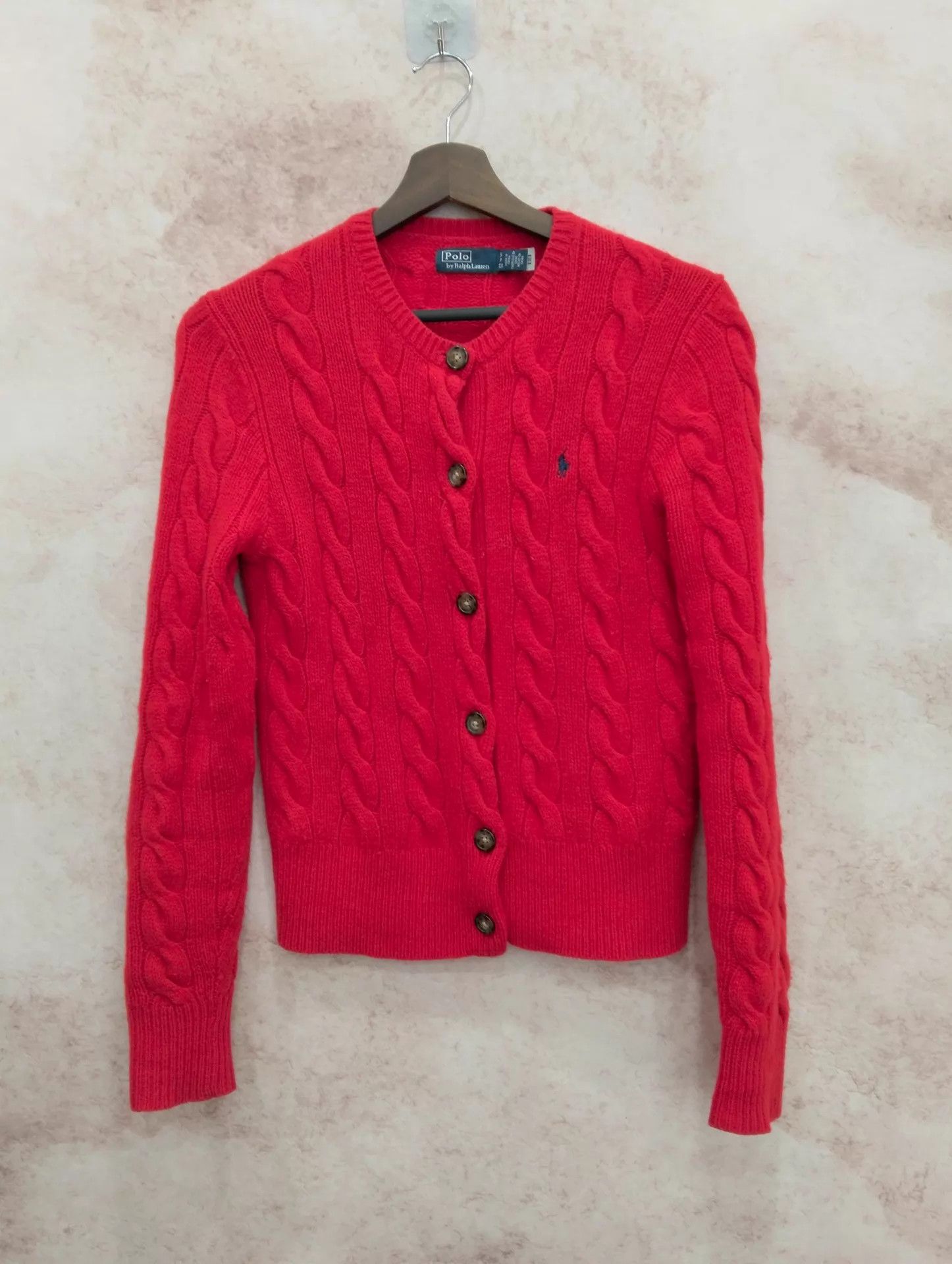 Polo Ralph Lauren Ralph Lauren Cashmere Red Cardigan S Size S / US 4 / IT 40 - 1 Thumbnail