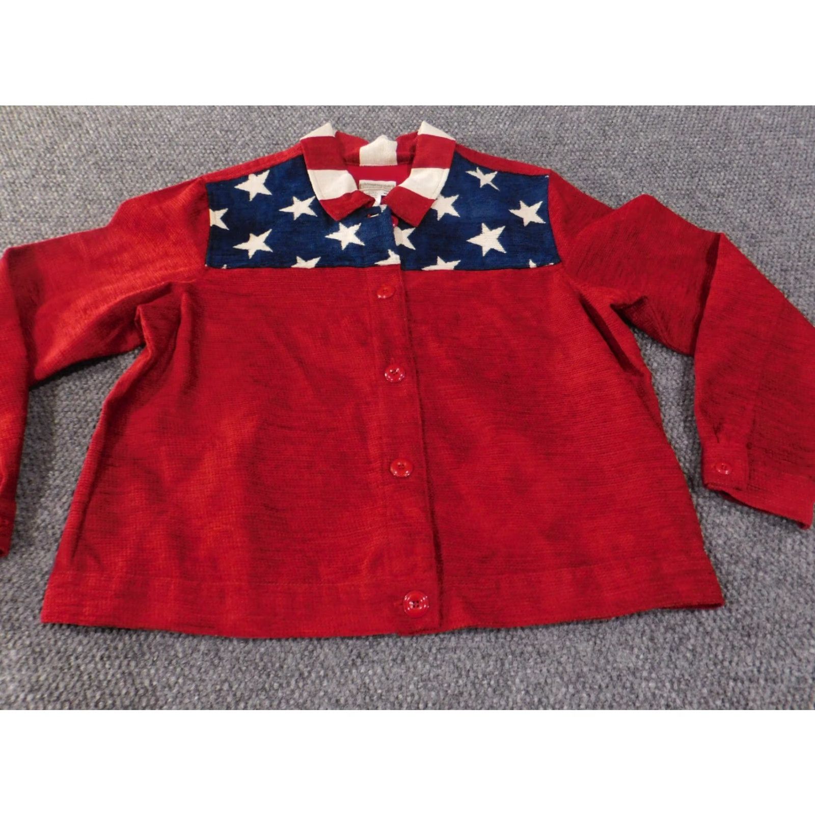 Coldwater Creek Coldwater Creek Jacket XL Red Button Vintage USA Womens Acrylic Blend Size XL / US 12-14 / IT 48-50 - 4 Thumbnail