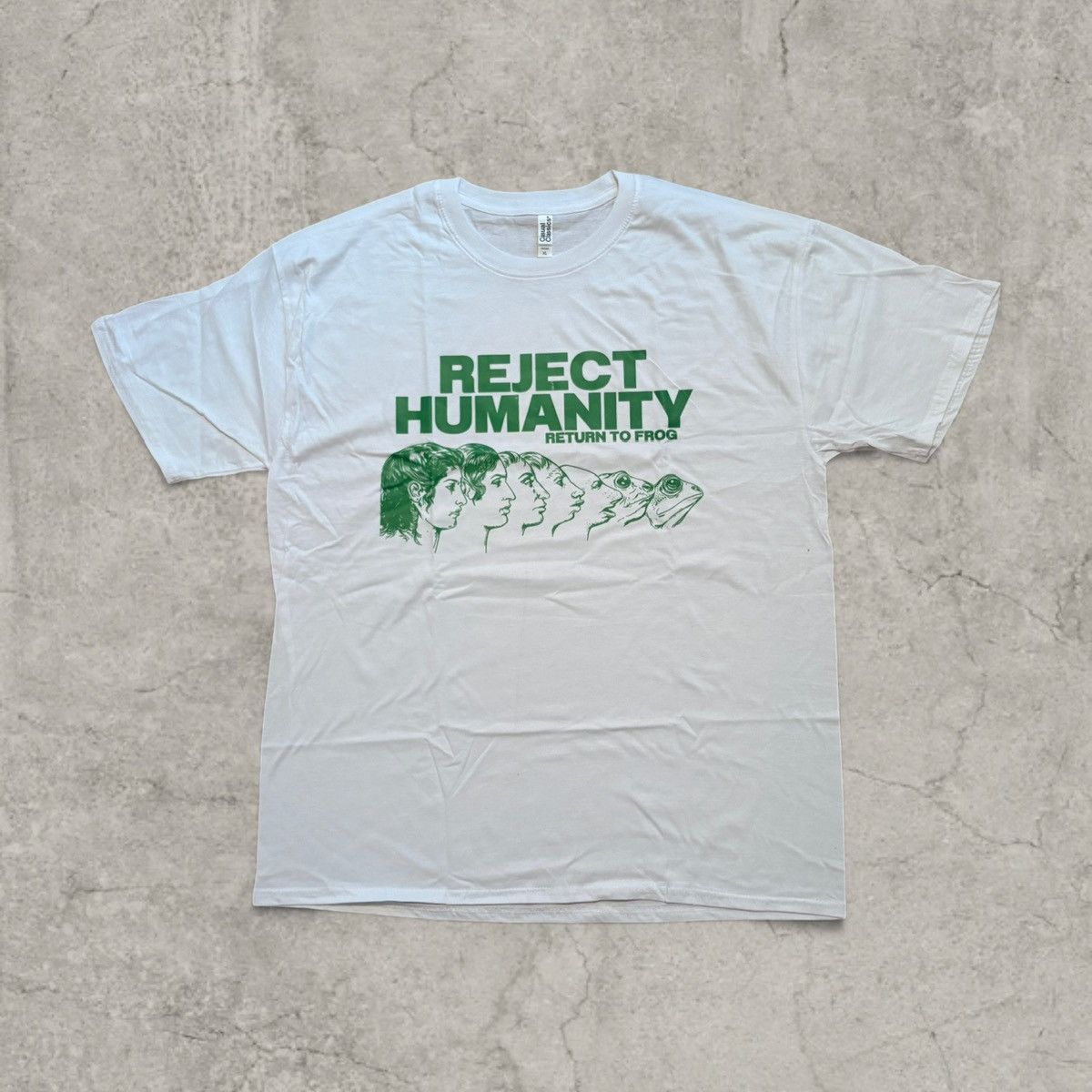 Japanese Brand Vintage style tshirt in white/green, Reject Humanity. Size L Size US M / EU 48-50 / 2 - 1 Thumbnail