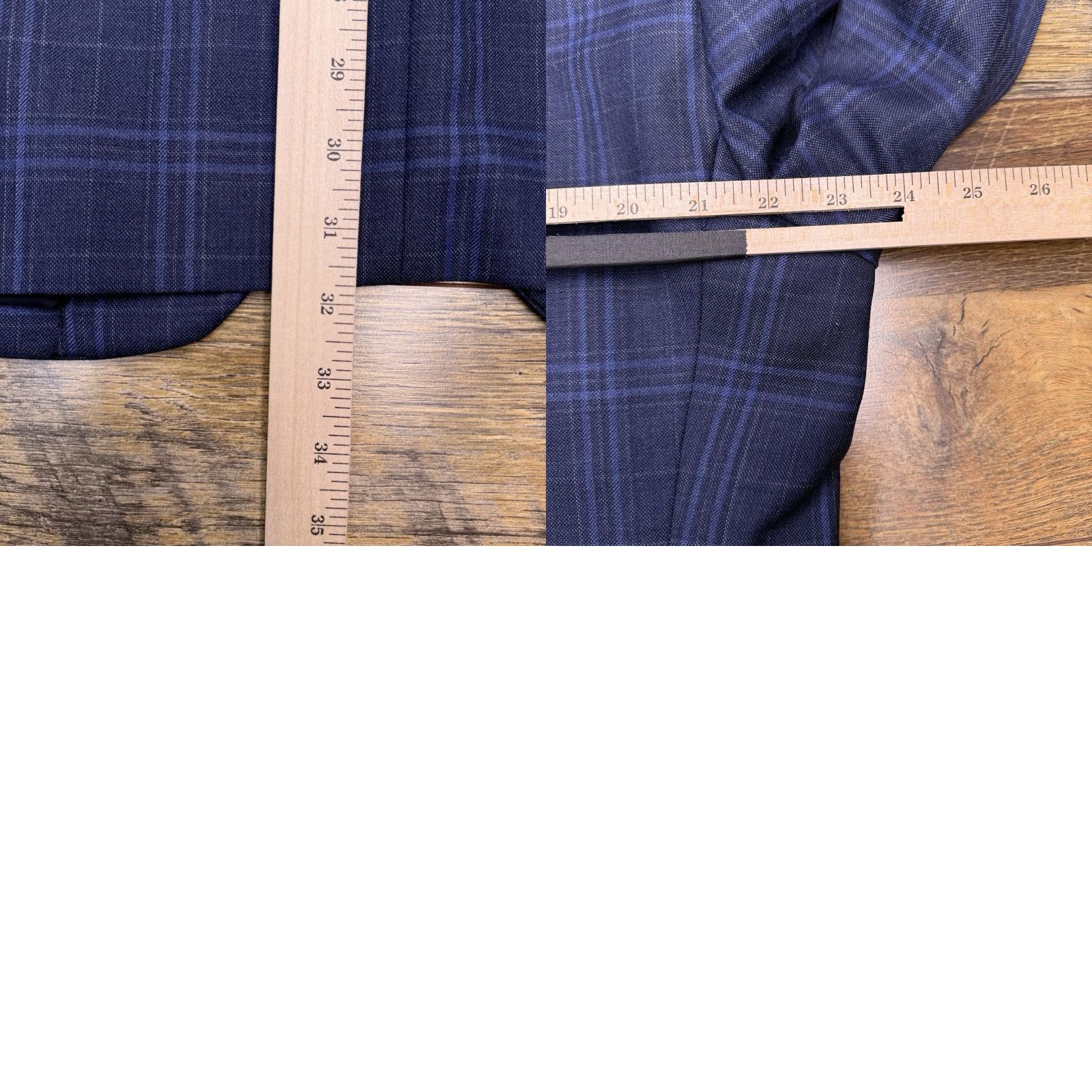 Jos. A. Bank Jos A Bank Traveler Suit Jacket 44 Long Navy Plaid Wool Blazer Wool Blazer Men Regular Long Notch Classic Two-Button Double-Vented Formal Business Size 44R - 10 Thumbnail