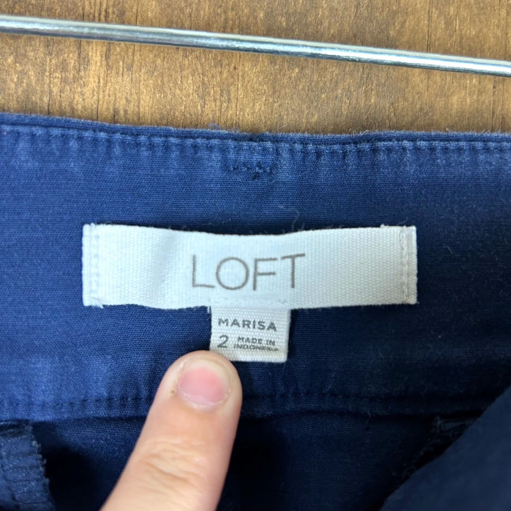 Ann Taylor VINTAGE Ann Taylor LOFT Pants Blue Marisa The Riviera Ankle Stretch 2 Size 29" - 5 Thumbnail