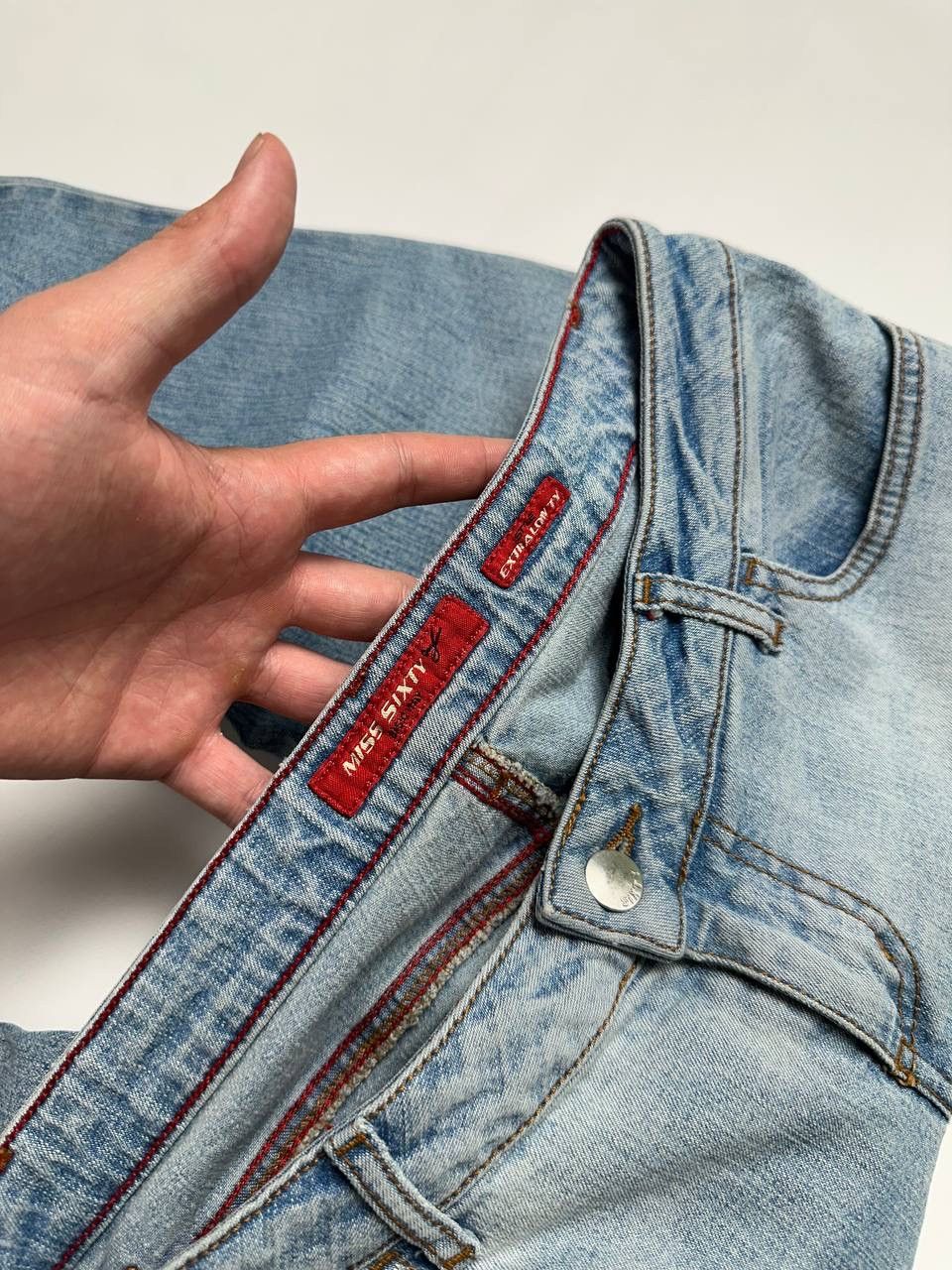 Miss Sixty Vintage Miss Sixty Flared Washed Jeans 🔥 Size 32" / US 10 / IT 46 - 6 Thumbnail