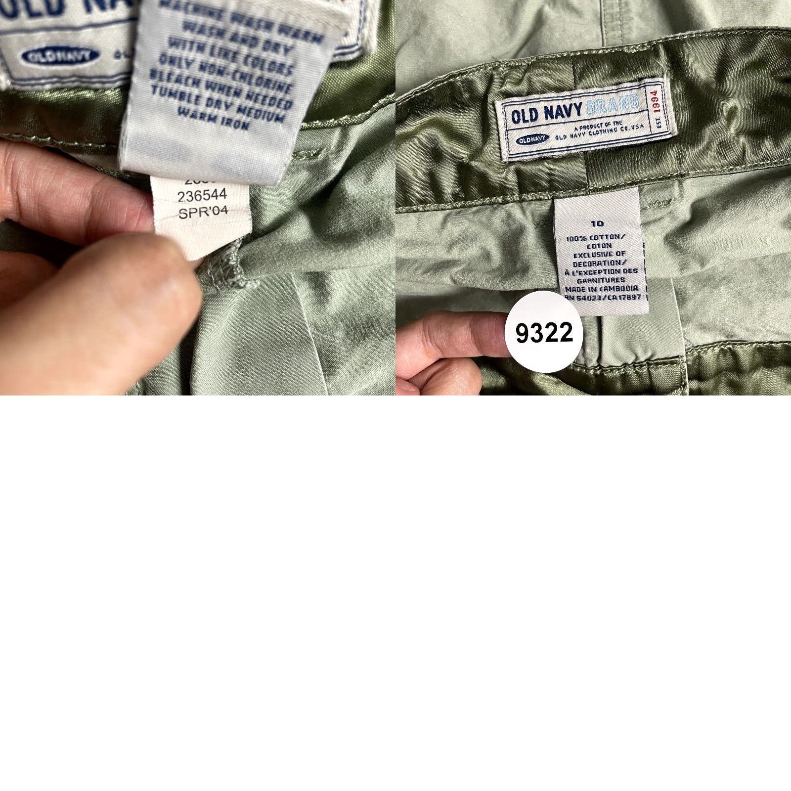 Old Navy VINTAGE Cargo Mini Skirt XL Army Green Y2K Old Navy Women's Low Rise Cyber Fairy Skirt Size 40" / US 18 - 8 Thumbnail