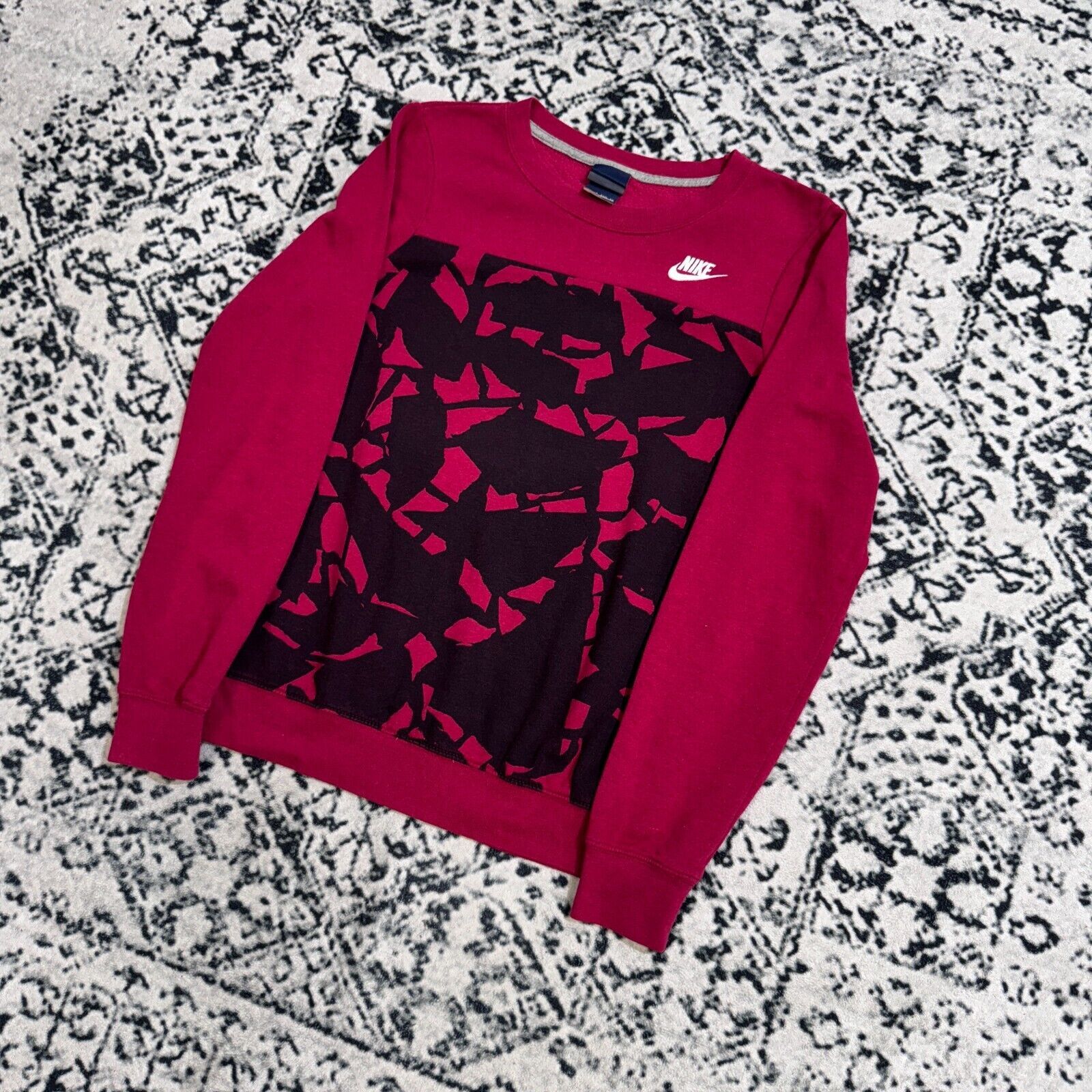 Nike × Vintage Vintage Nike Red Cotton Crewneck Size XS 90s Geometric ACG Size US XS / EU 42 / 0 - 2 Thumbnail
