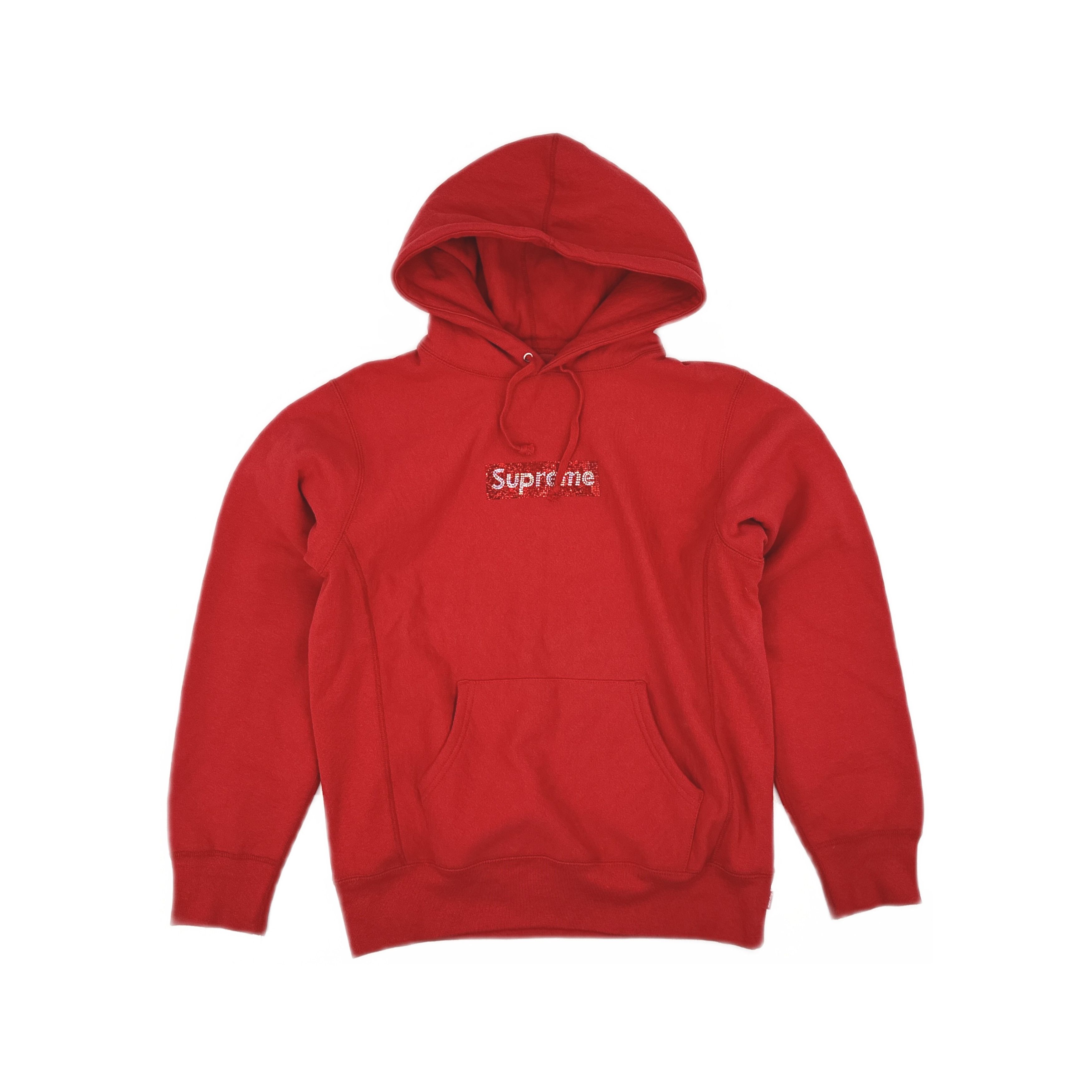 Supreme Supreme Swarovski Box Logo Hoodie Red Size M Size US M / EU 48-50 / 2 - 1 Thumbnail