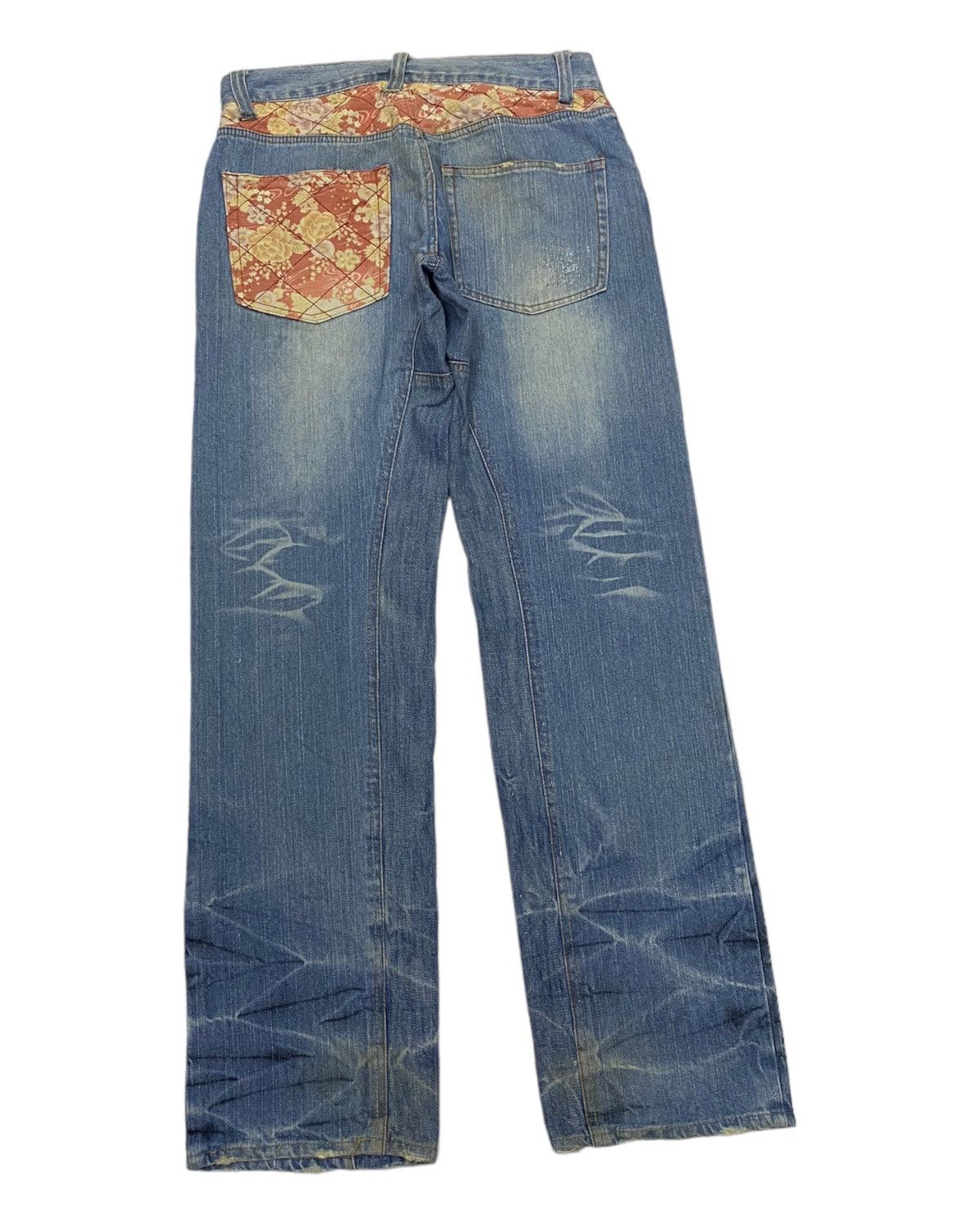 If Six Was Nine RARE🔥INSANE DISTRESSED DENIM JAPANESE BRAND JEANS Size US 32 / EU 48 - 4 Thumbnail