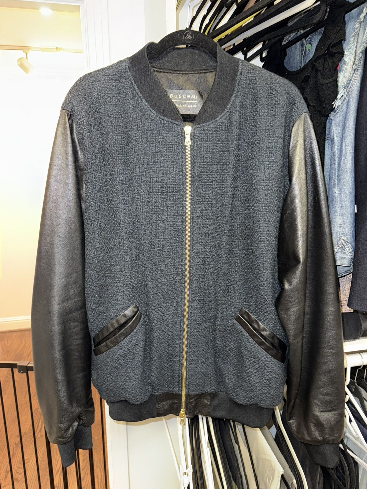 Buscemi Rare Boucle and Leather Jacket Size US XXL / EU 58 / 5 - 1 Thumbnail