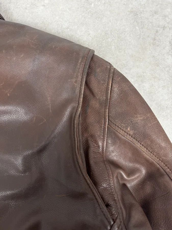 Hugo Boss 2000s Hugo Boss Aviator Brown Leather Jacket Size US L / EU 52-54 / 3 - 11 Thumbnail